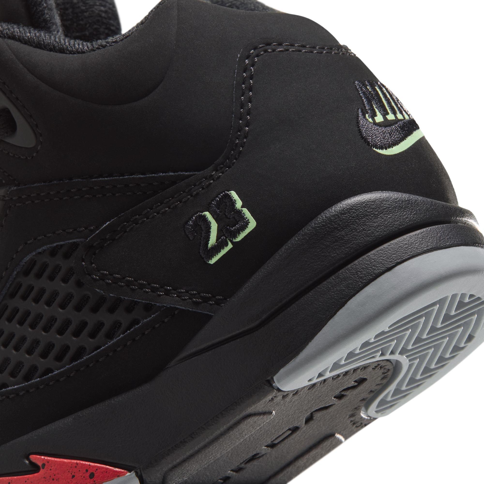 Jordan 5 Retro "Halloween" Preschool Kids' Shoe - BLACK/PICANTE RED/GLOW N THE DARK