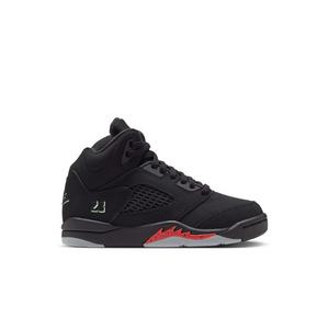 Jordan 5 Retro "Halloween" Preschool Kids' Shoe - BLACK/PICANTE RED/GLOW N THE DARK