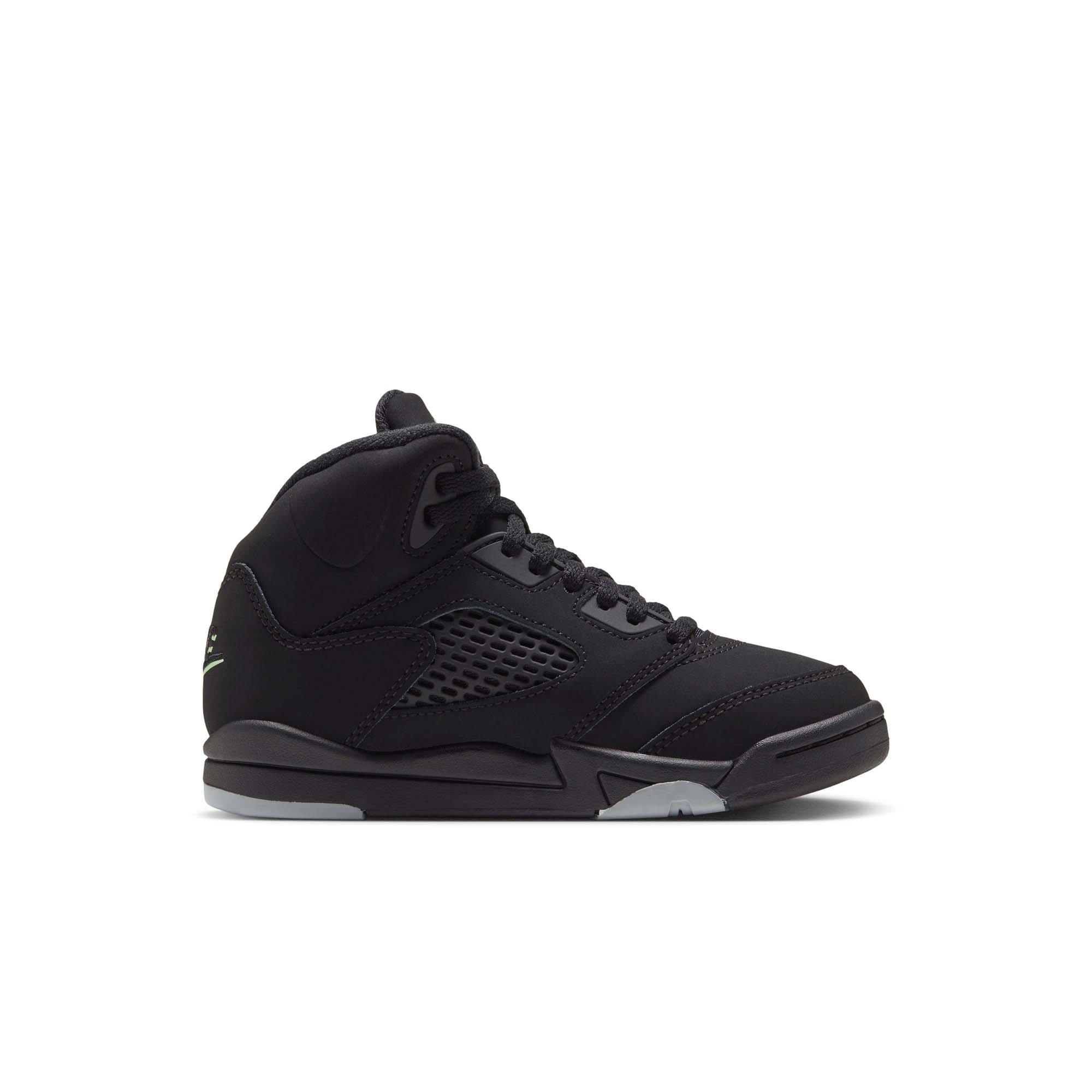 Jordan 5 Retro "Halloween" Preschool Kids' Shoe - BLACK/PICANTE RED/GLOW N THE DARK