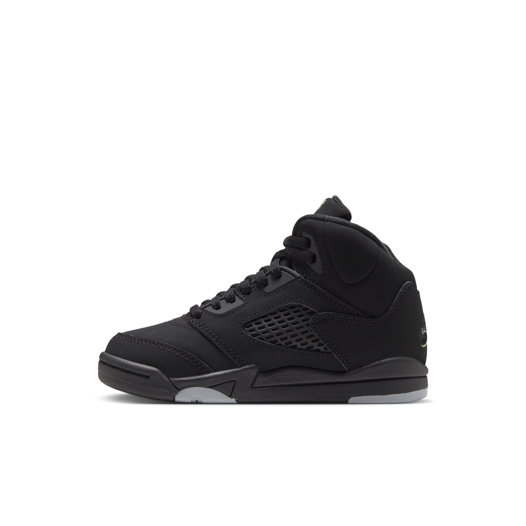 Jordan 5 Retro "Halloween" Preschool Kids' Shoe - BLACK/PICANTE RED/GLOW N THE DARK