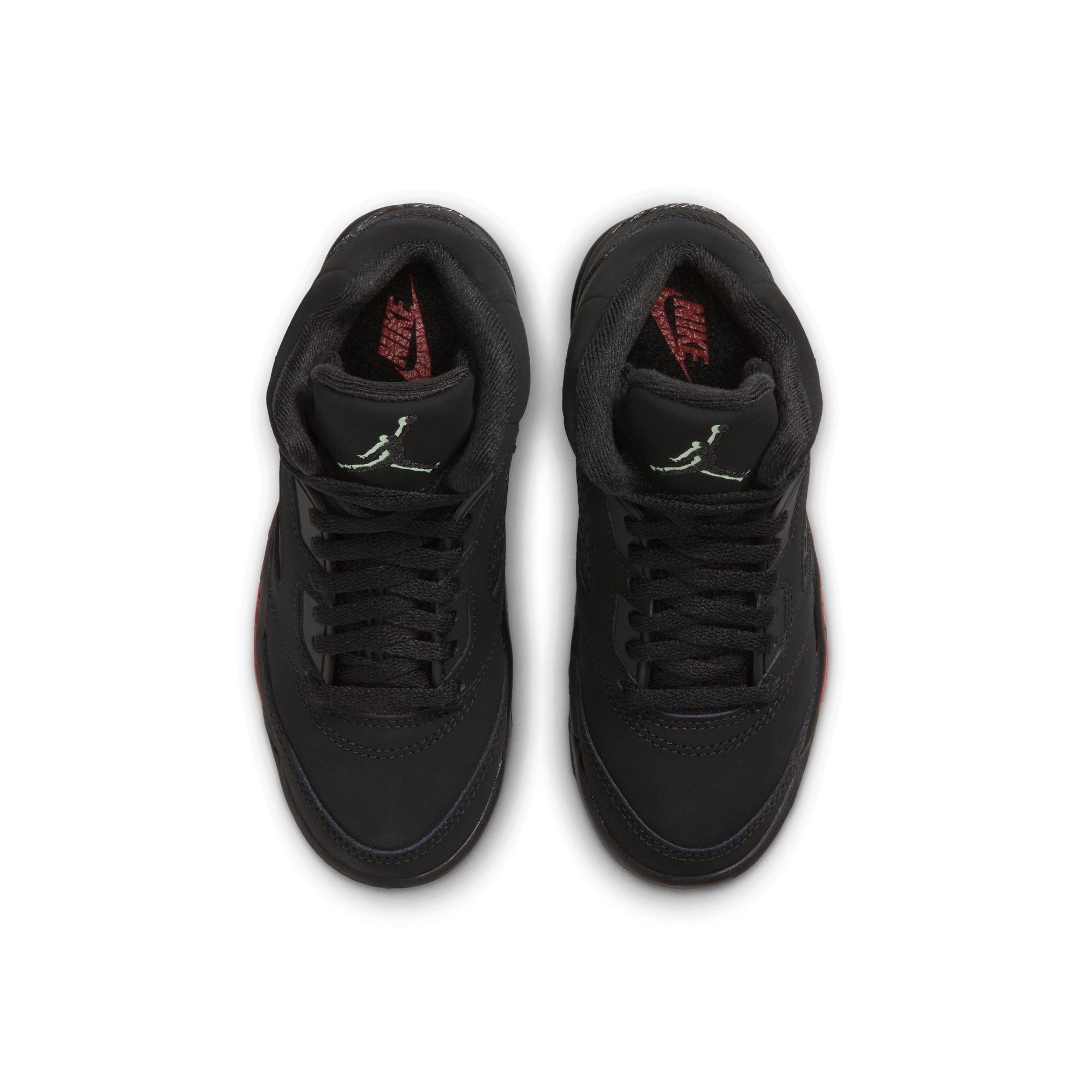 Jordan 5 Retro "Halloween" Preschool Kids' Shoe - BLACK/PICANTE RED/GLOW N THE DARK