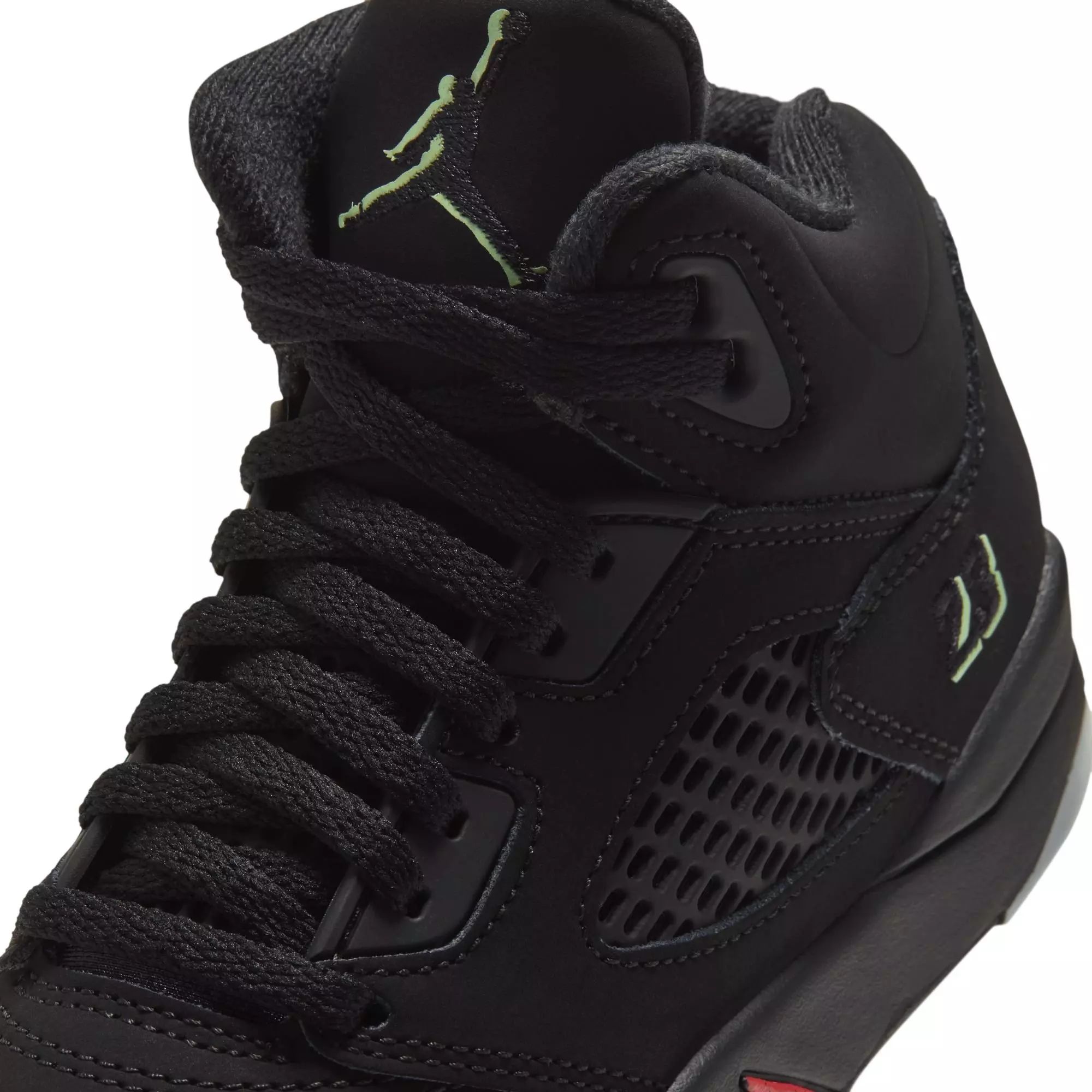 Jordan 5 Retro "Halloween" Preschool Kids' Shoe - BLACK/PICANTE RED/GLOW N THE DARK