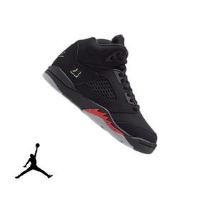 Jordan 5 Retro "Halloween" Preschool Kids' Shoe - BLACK/PICANTE RED/GLOW N THE DARK