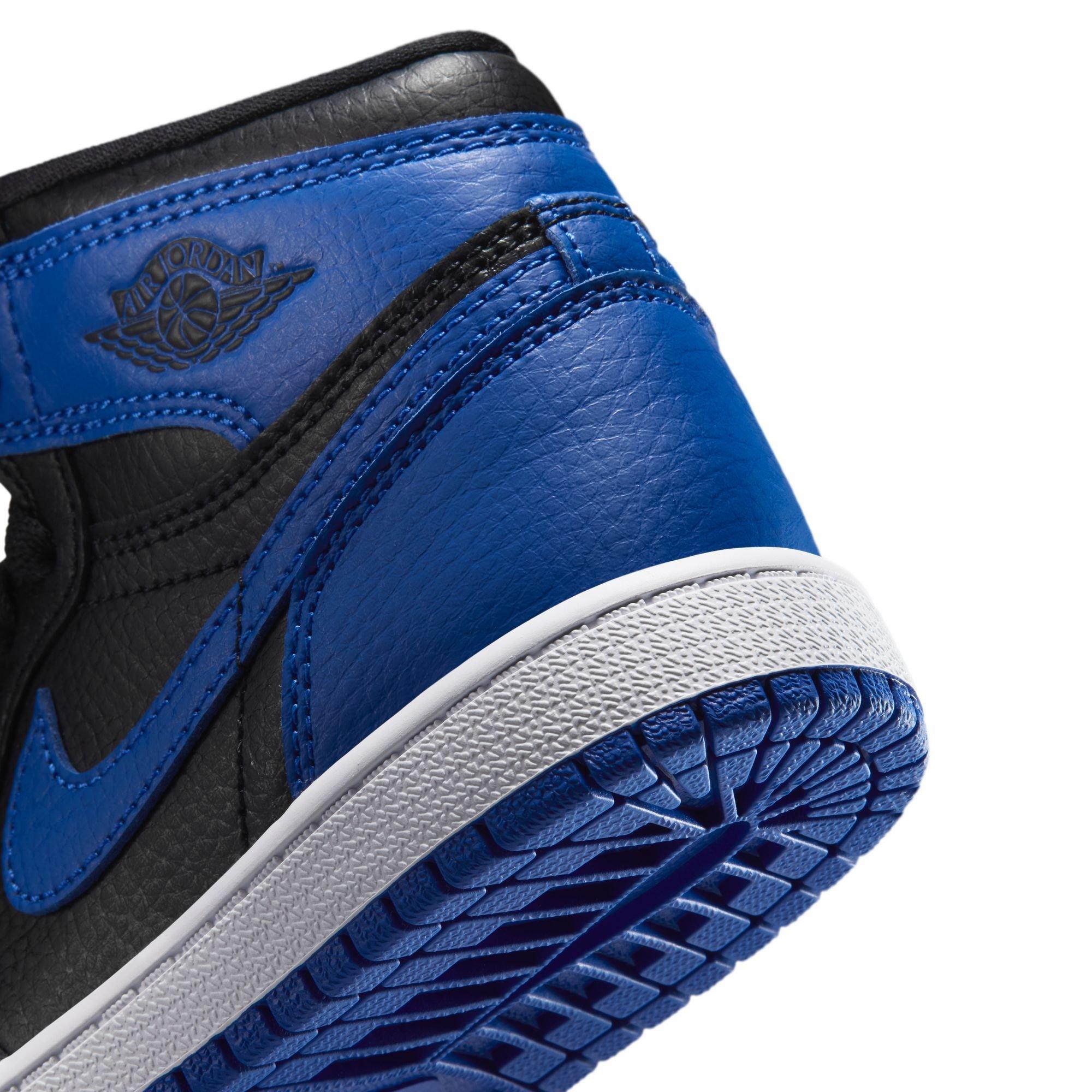 Jordan 1 Retro High OG "Royal" Preschool Kids' Shoe - BLACK/GAME ROYAL/WHITE