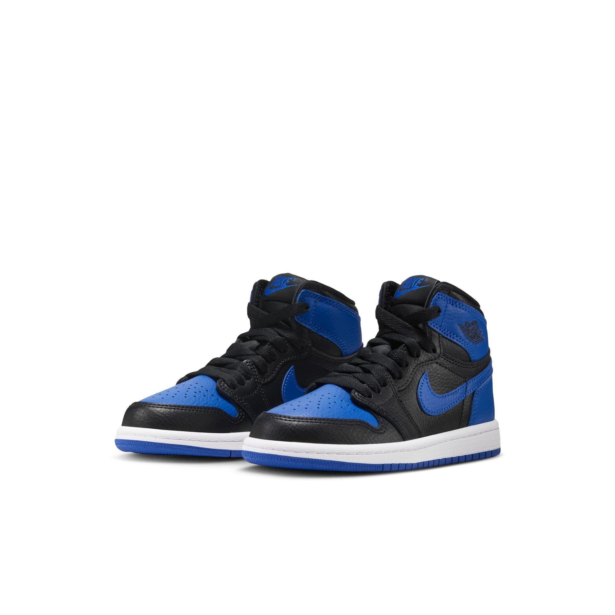 Jordan 1 Retro High OG "Royal" Preschool Kids' Shoe - BLACK/GAME ROYAL/WHITE
