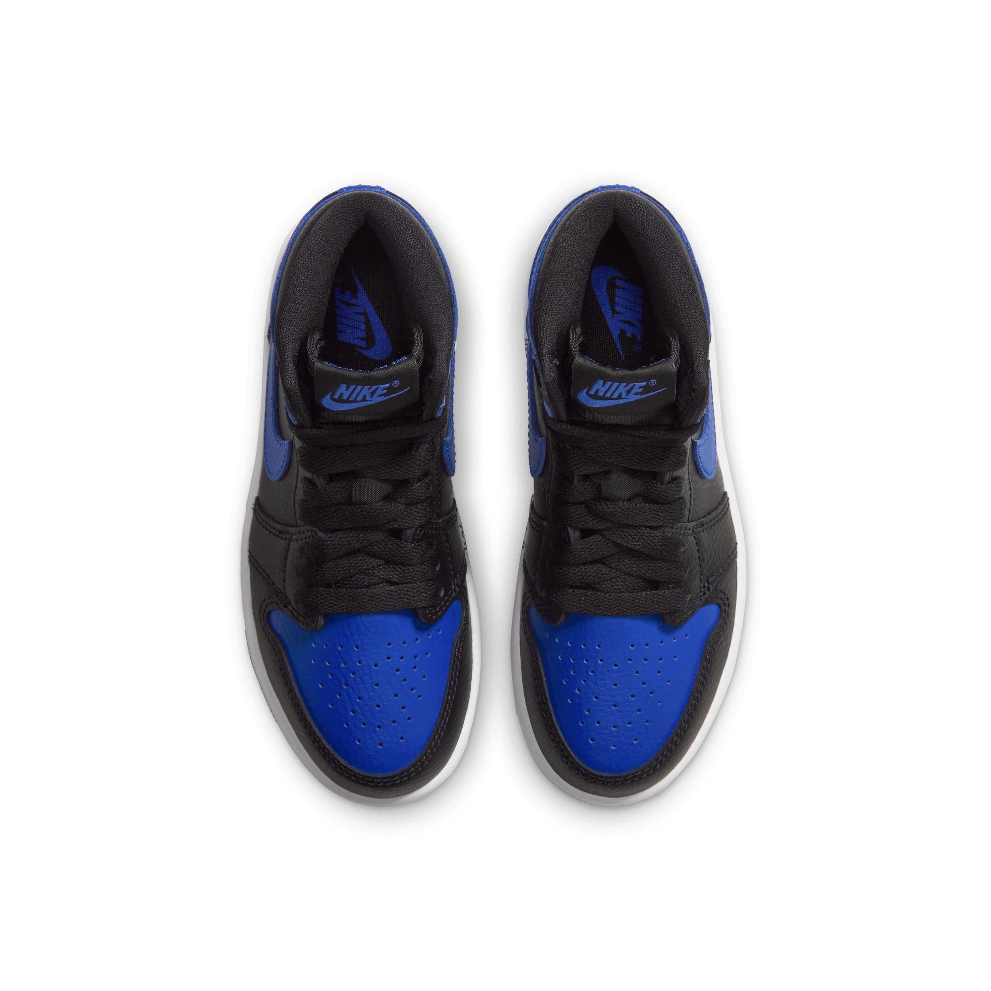 Jordan 1 Retro High OG "Royal" Preschool Kids' Shoe - BLACK/GAME ROYAL/WHITE