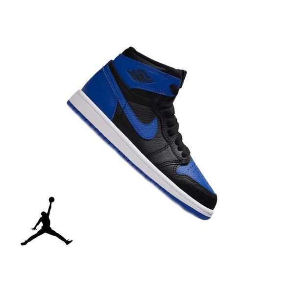 Jordan 1 Retro High OG "Royal" Preschool Kids' Shoe - BLACK/GAME ROYAL/WHITE