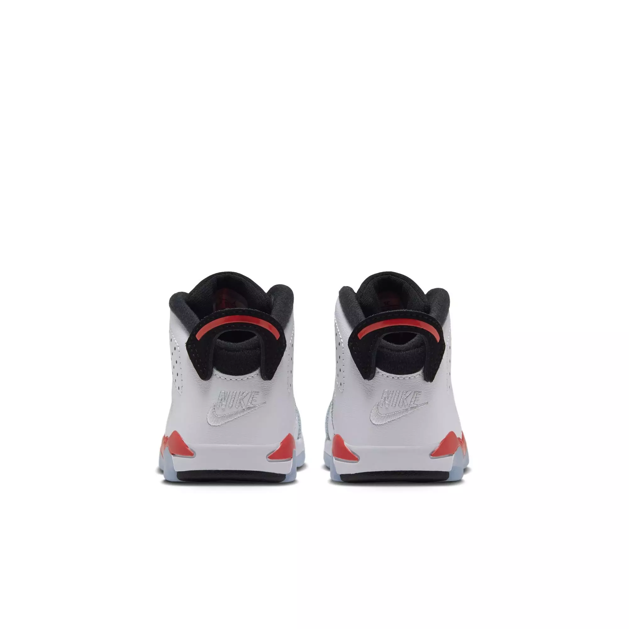 Jordan 6 Retro "White Infrared" Toddler Kids' Shoe - WHITE/LT CRIMSON/BLACK