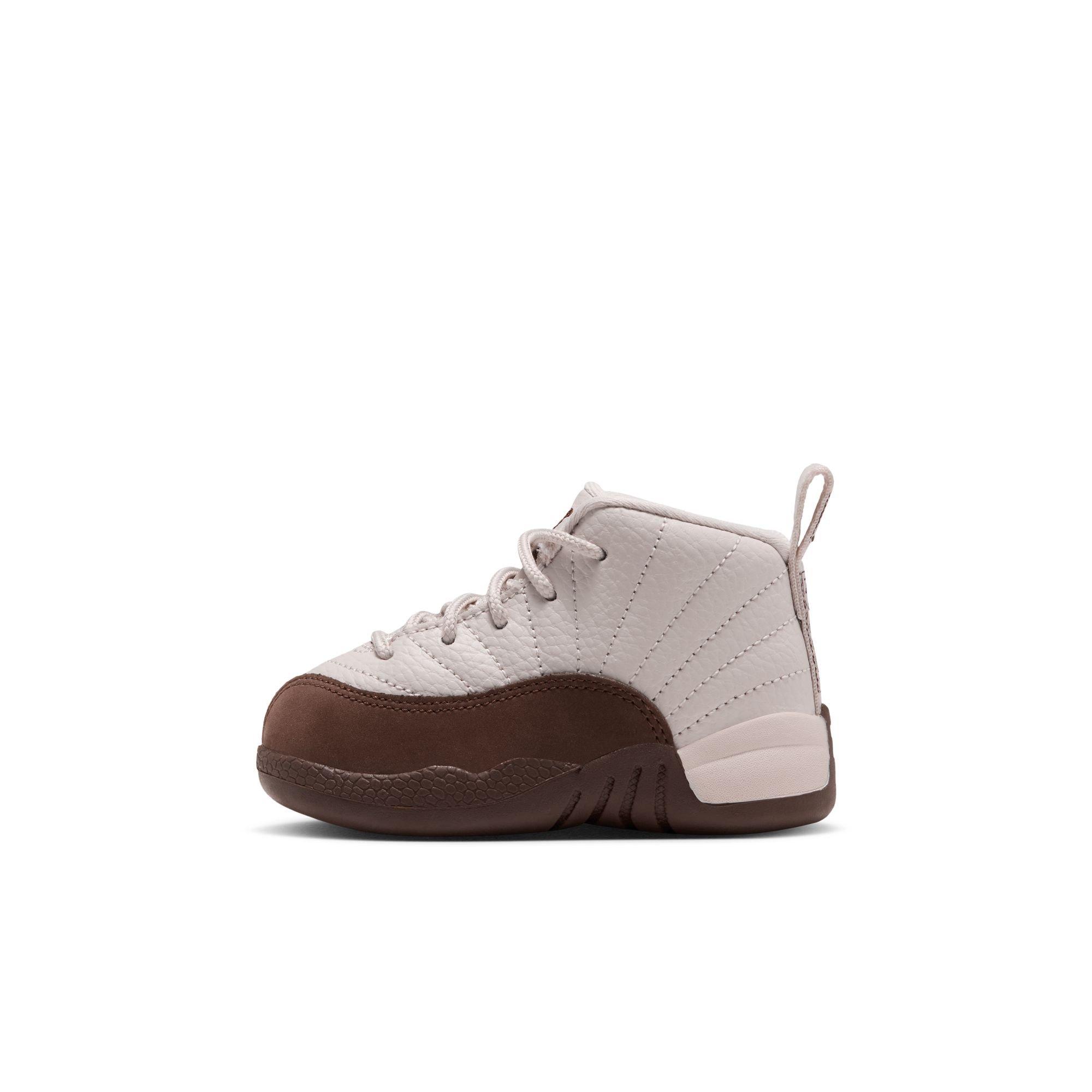 Jordan 12 Retro "Fireside" Toddler Kids' Shoe - LT OREWOOD BRN/CACAO WOW