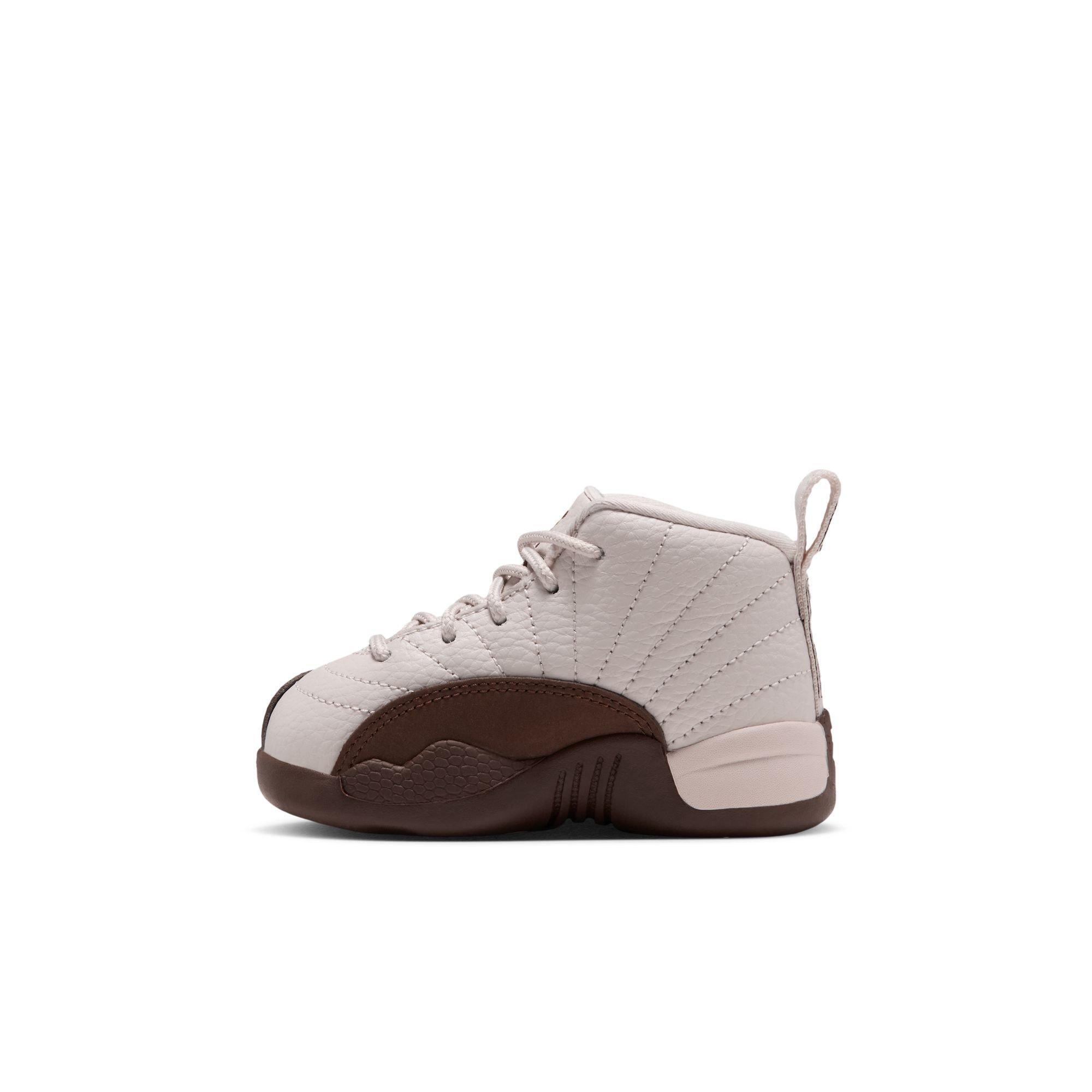 Jordan 12 Retro "Fireside" Toddler Kids' Shoe - LT OREWOOD BRN/CACAO WOW