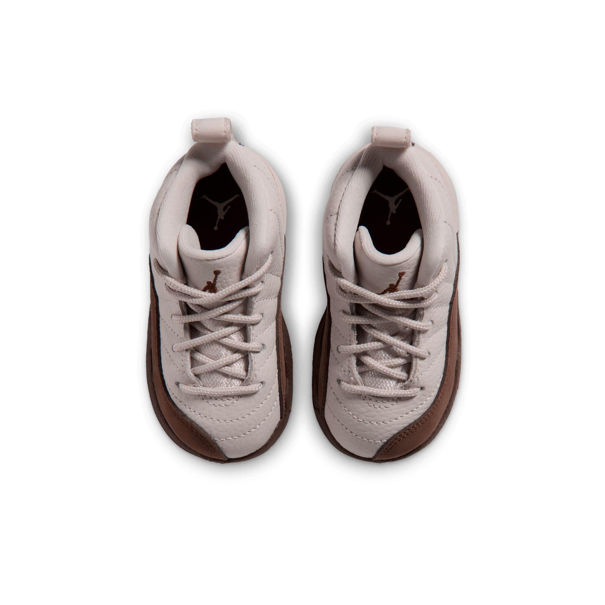 Jordan 12 Retro "Fireside" Toddler Kids' Shoe - LT OREWOOD BRN/CACAO WOW