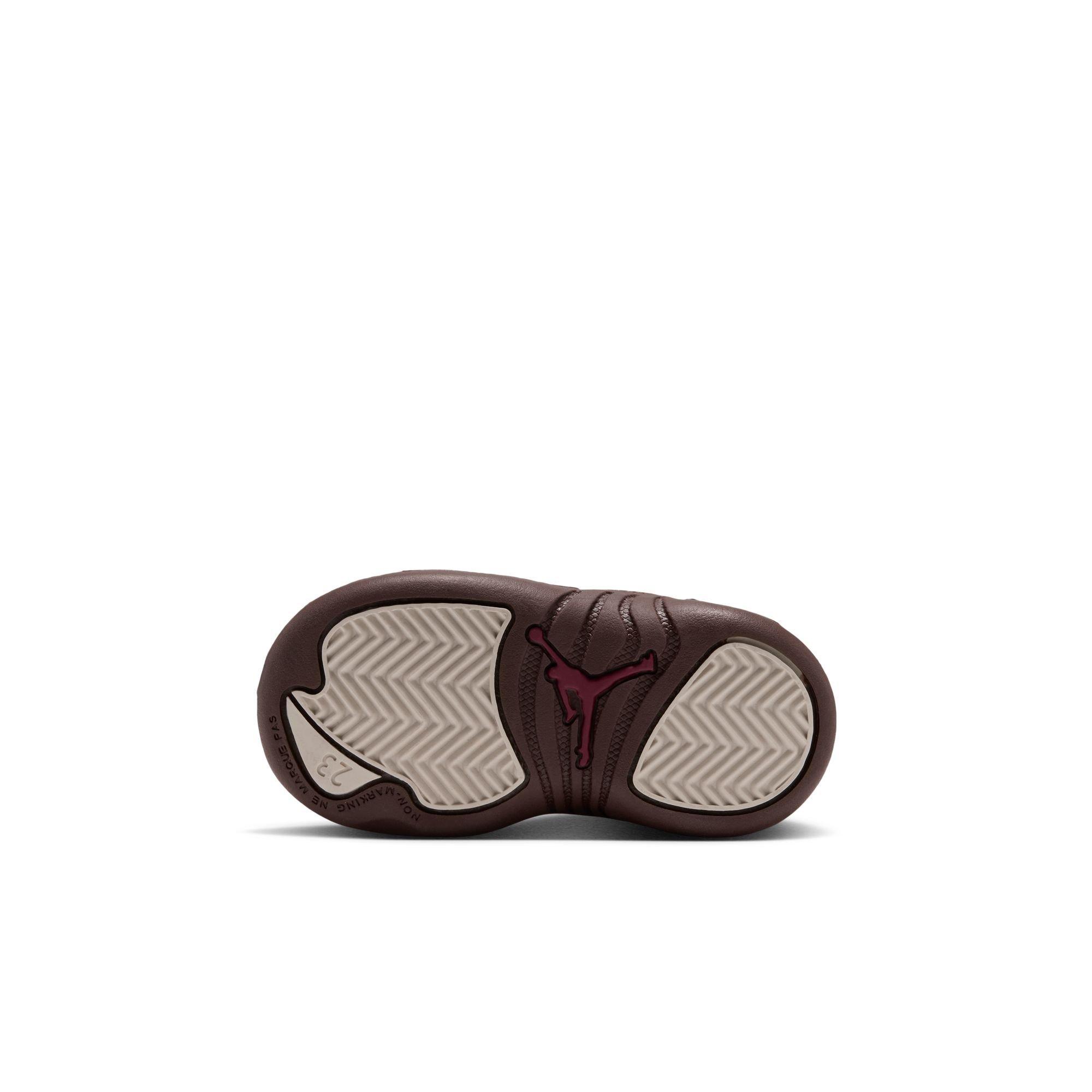 Jordan 12 Retro "Fireside" Toddler Kids' Shoe - LT OREWOOD BRN/CACAO WOW