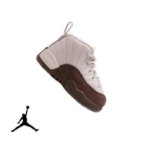 Jordan 12 Retro "Fireside" Toddler Kids' Shoe - LT OREWOOD BRN/CACAO WOW