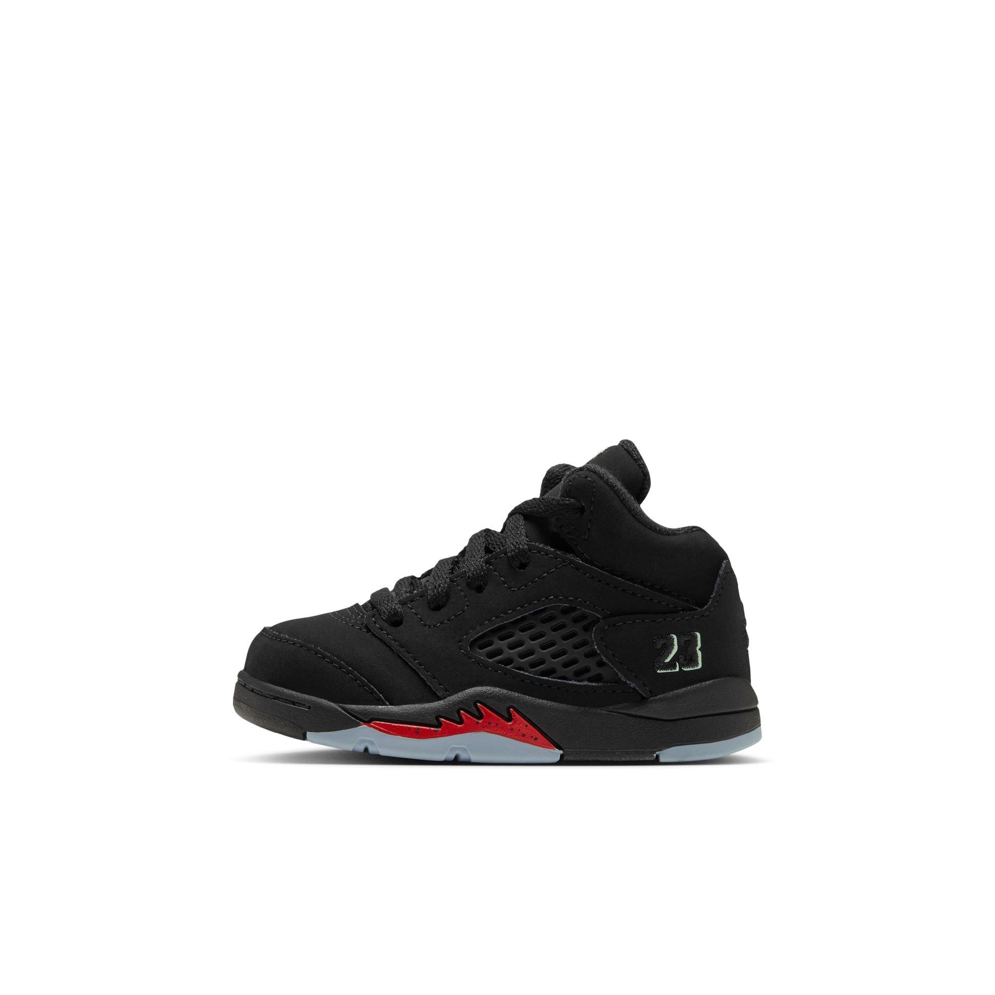 Jordan 5 Retro "Halloween" Toddler Kids' Shoe - BLACK/PICANTE RED/GLOW N THE DARK