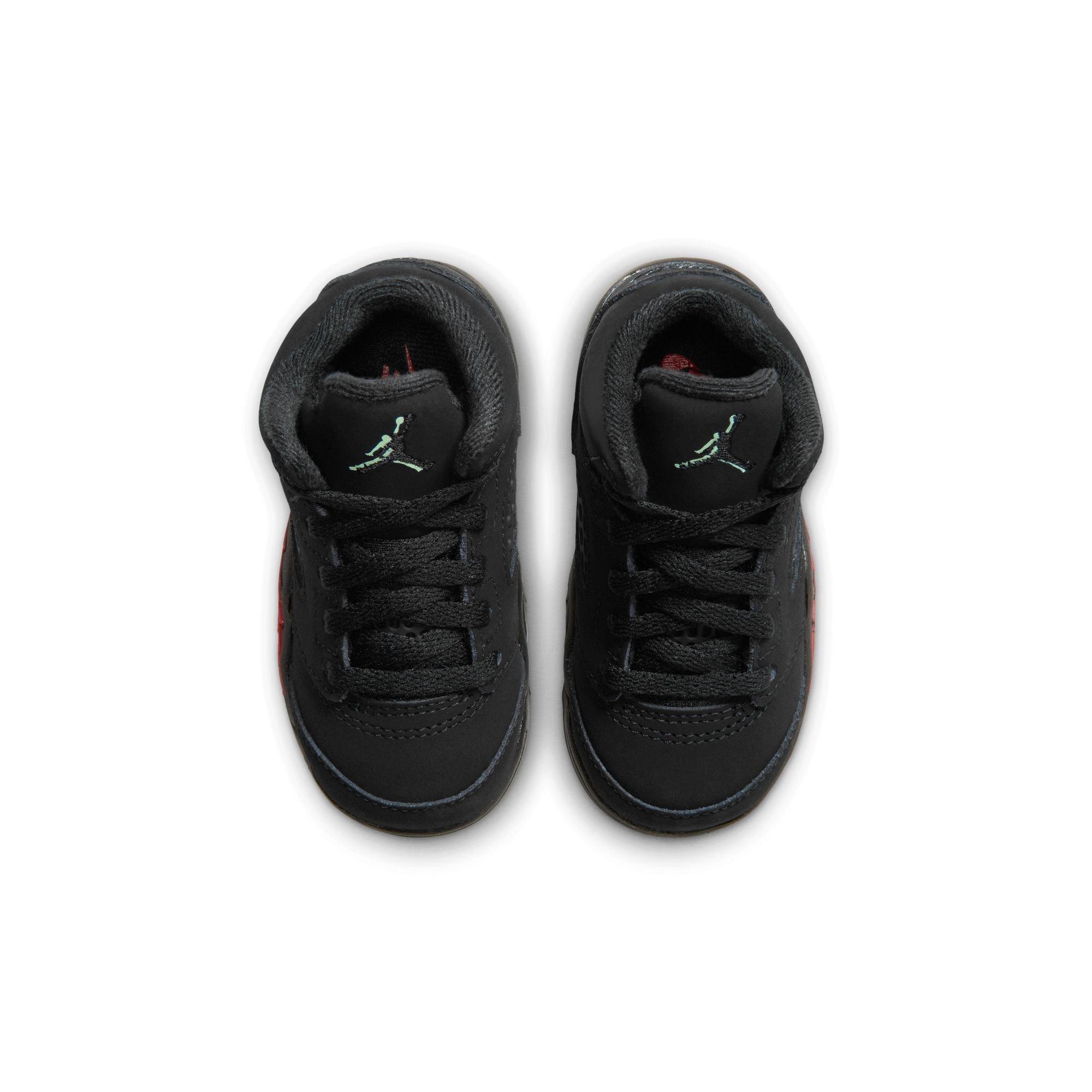 Jordan 5 Retro "Halloween" Toddler Kids' Shoe - BLACK/PICANTE RED/GLOW N THE DARK