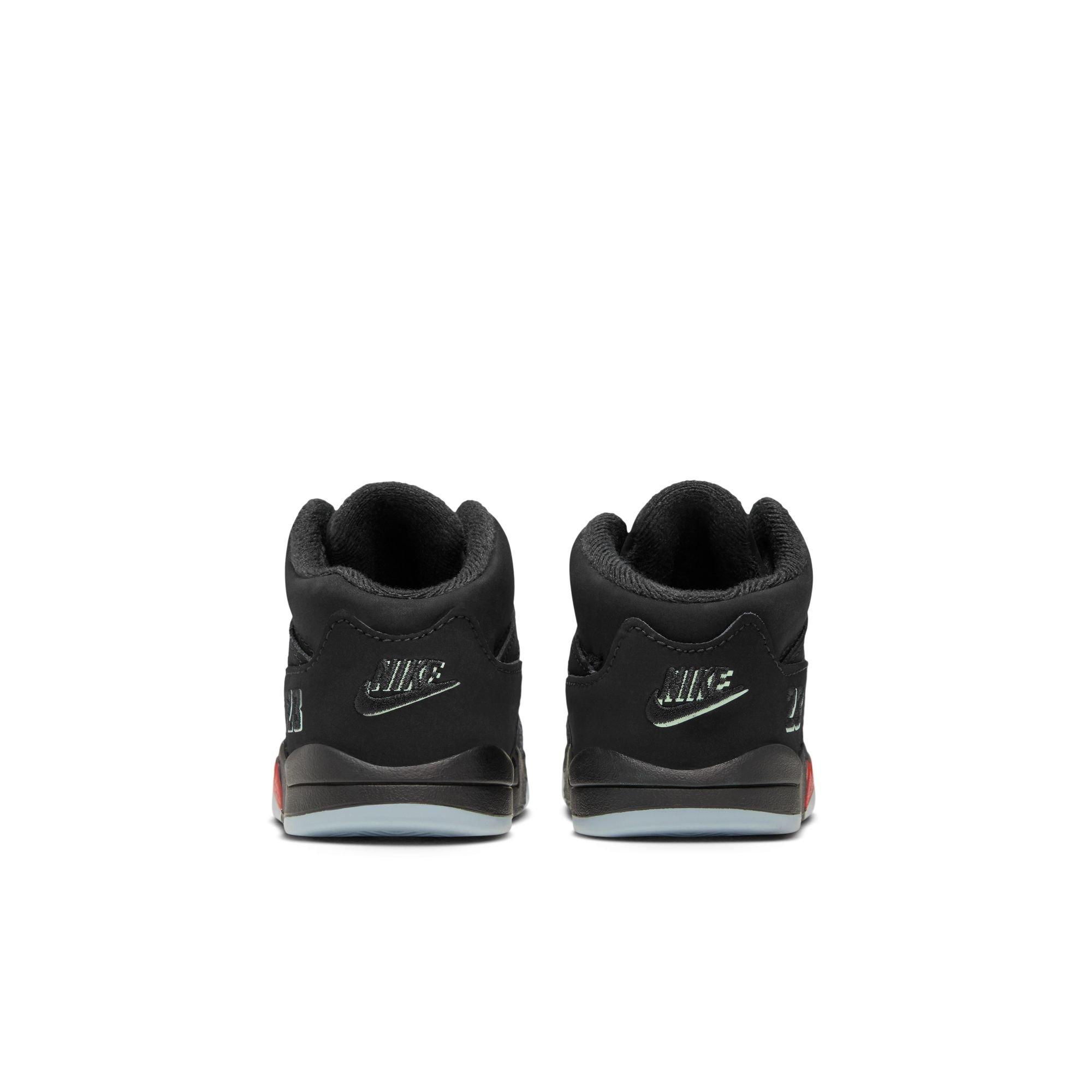 Jordan 5 Retro "Halloween" Toddler Kids' Shoe - BLACK/PICANTE RED/GLOW N THE DARK