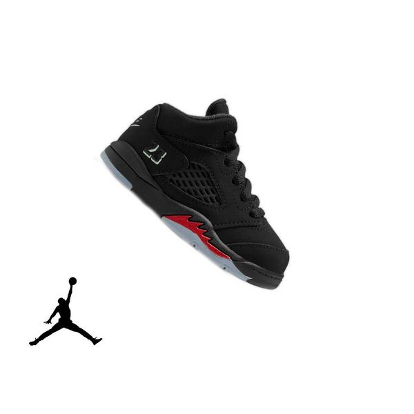 Jordan 5 Retro "Halloween" Toddler Kids' Shoe - BLACK/PICANTE RED/GLOW N THE DARK