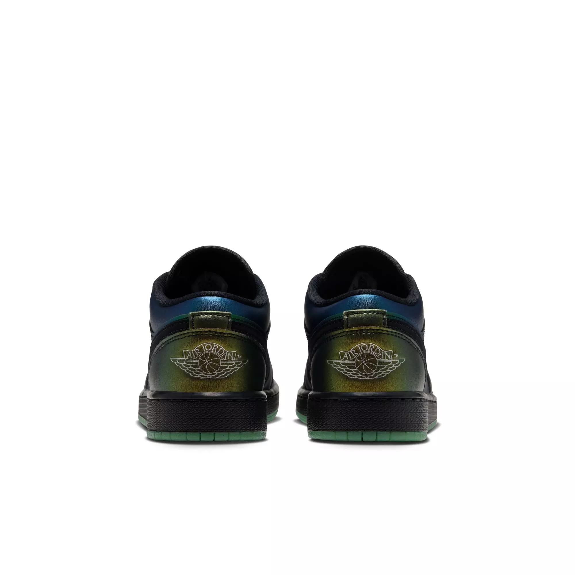 Jordan 1 Low SE "Magic Ball" Grade School Kids' Shoe - BLACK/METALLIC SILVER/ACTION GREEN