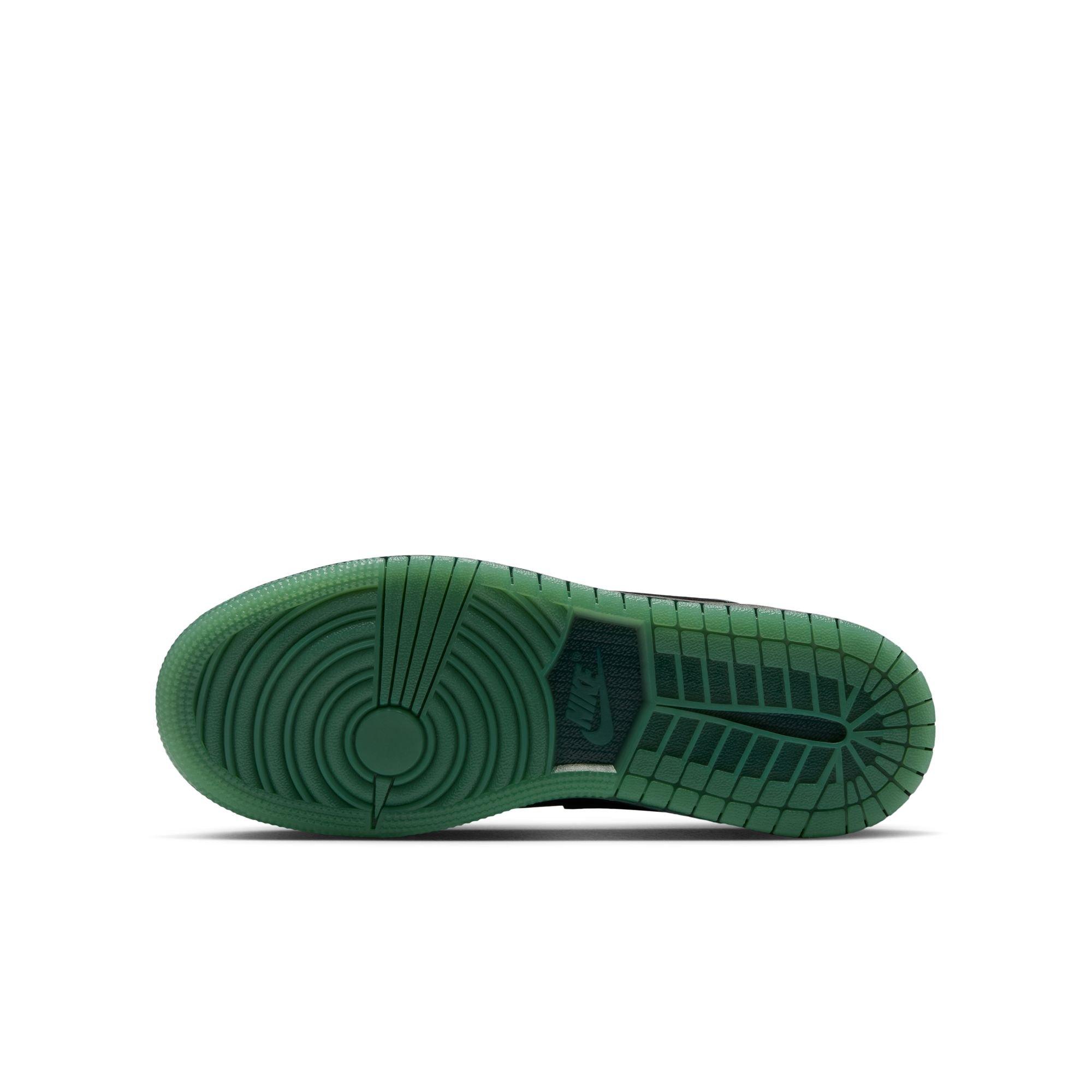 Jordan 1 Low SE "Magic Ball" Grade School Kids' Shoe - BLACK/METALLIC SILVER/ACTION GREEN
