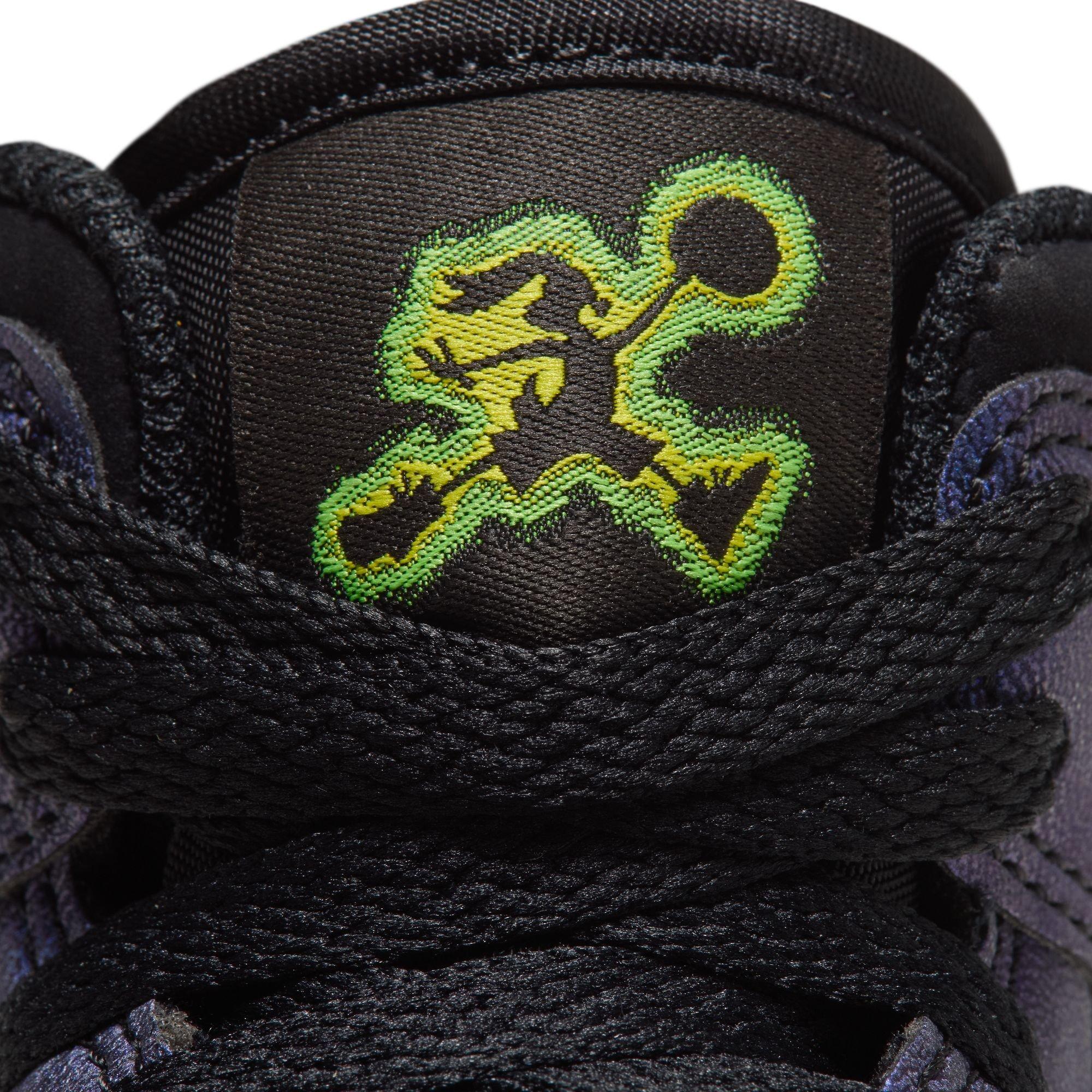 Jordan 1 Mid SE "Space Jam" Grade School Kids' Shoe - BLACK/YELLOW ZEST/ACTION GREEN