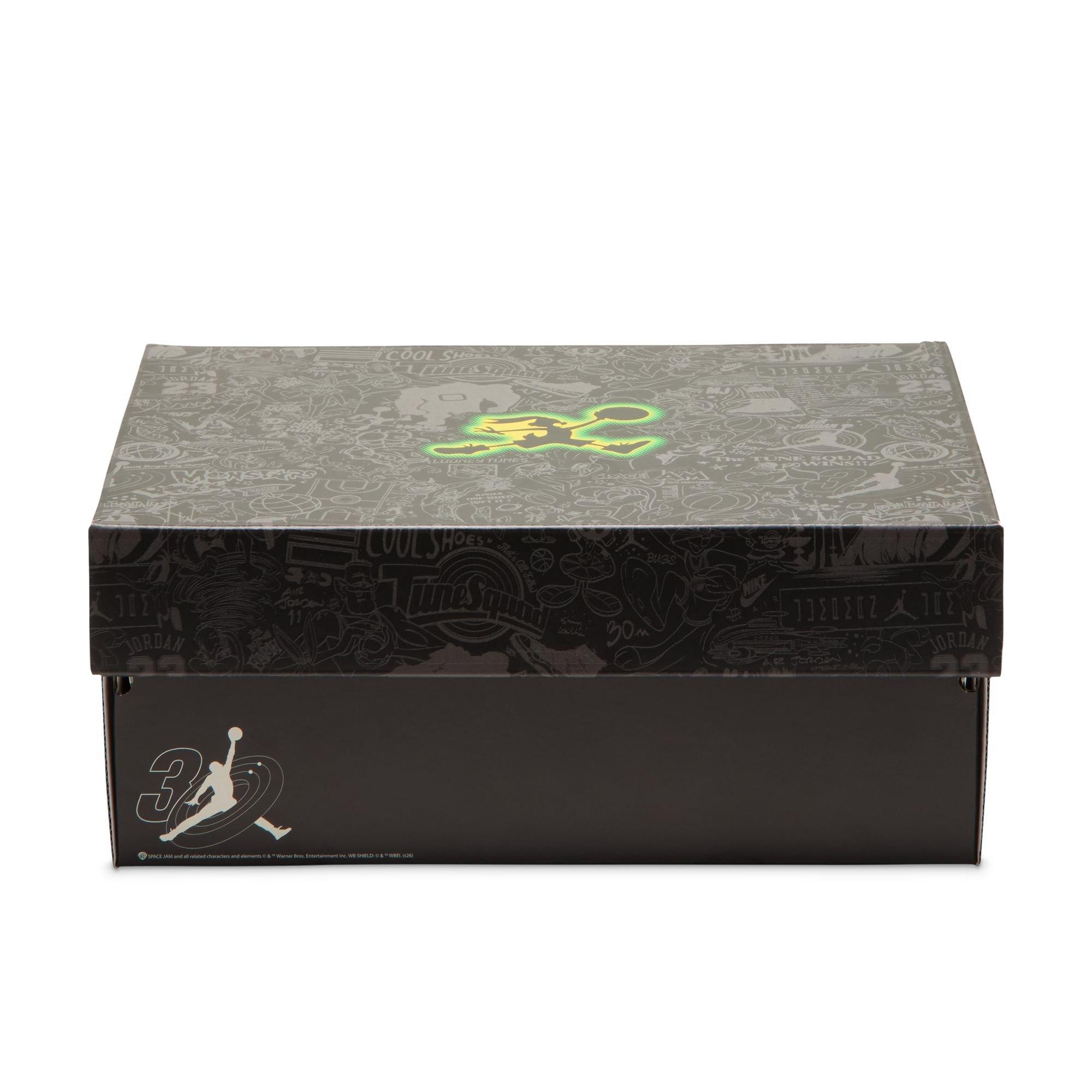 Jordan 1 Mid SE "Space Jam" Grade School Kids' Shoe - BLACK/YELLOW ZEST/ACTION GREEN