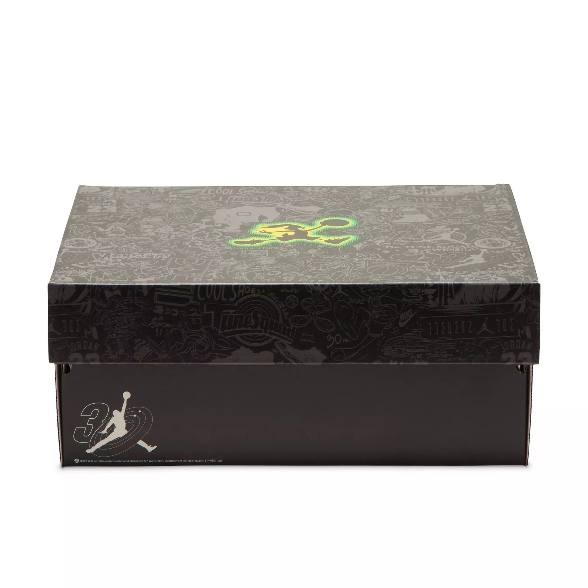Jordan 1 Mid SE "Space Jam" Grade School Kids' Shoe - BLACK/YELLOW ZEST/ACTION GREEN