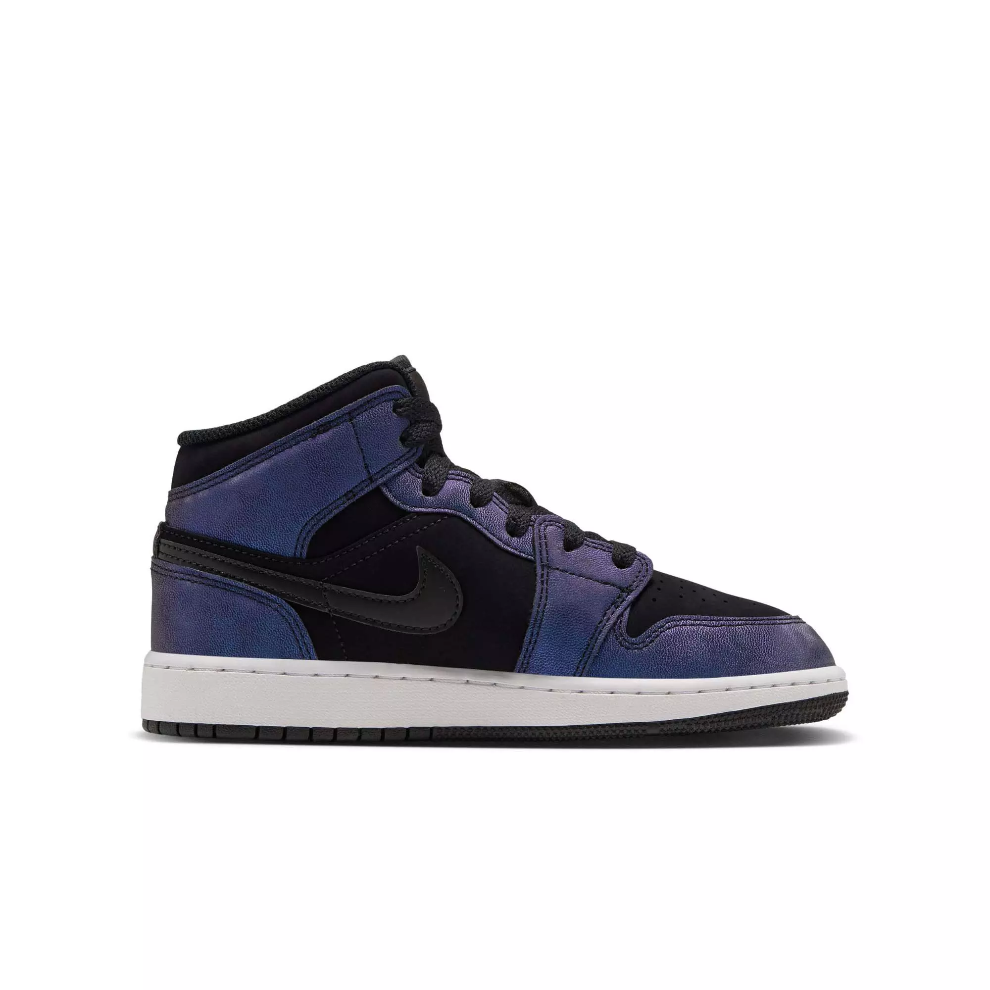 Jordan 1 Mid SE "Space Jam" Grade School Kids' Shoe - BLACK/YELLOW ZEST/ACTION GREEN