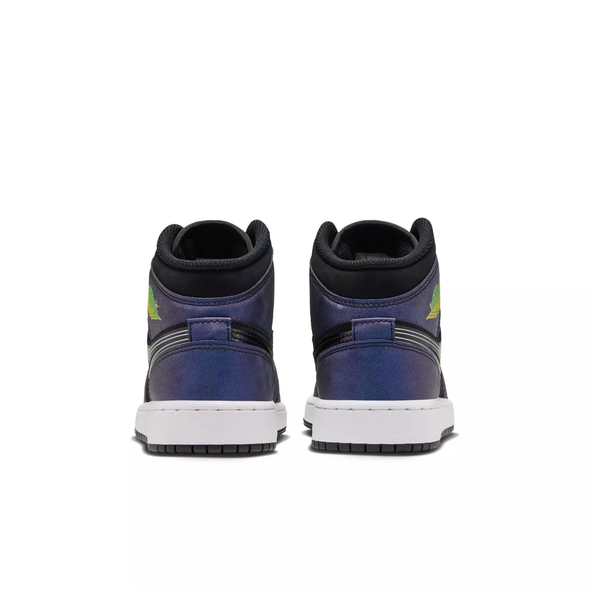 Jordan 1 Mid SE "Space Jam" Grade School Kids' Shoe - BLACK/YELLOW ZEST/ACTION GREEN
