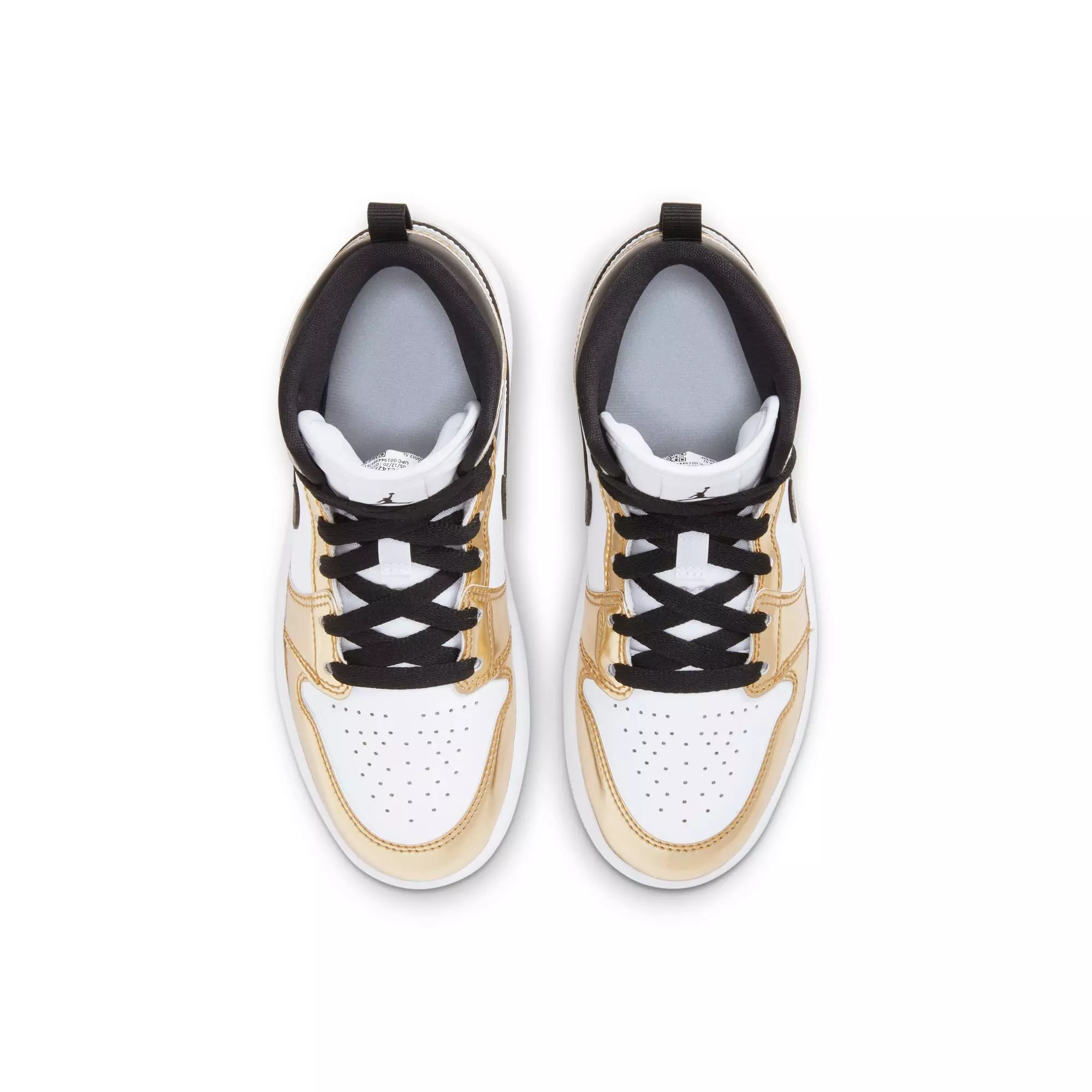 Jordan 1 Mid SE "Metallic Gold/Black/White" Preschool Boys' Shoe - GOLD/BLACK/WHITE
