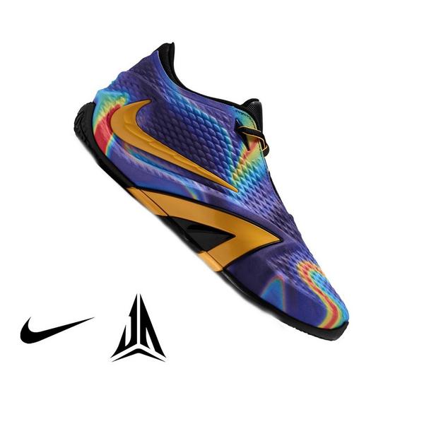 Nike Ja 4 "Heat Check" Men's Basketball Shoe - OBSIDIAN/TOTAL ORANGE/DARK IRIS/BLACK