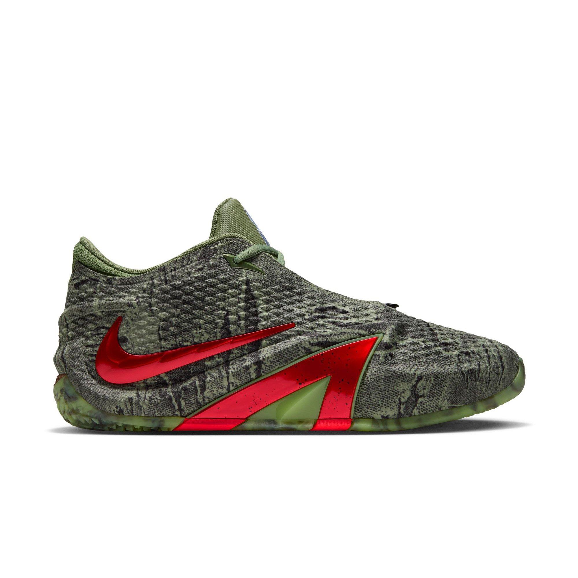 Nike Ja 4 "Halloween" Men's Basketball Shoe - OIL GREEN/BRIGHT CRIMSON/LT LEMON TWIST