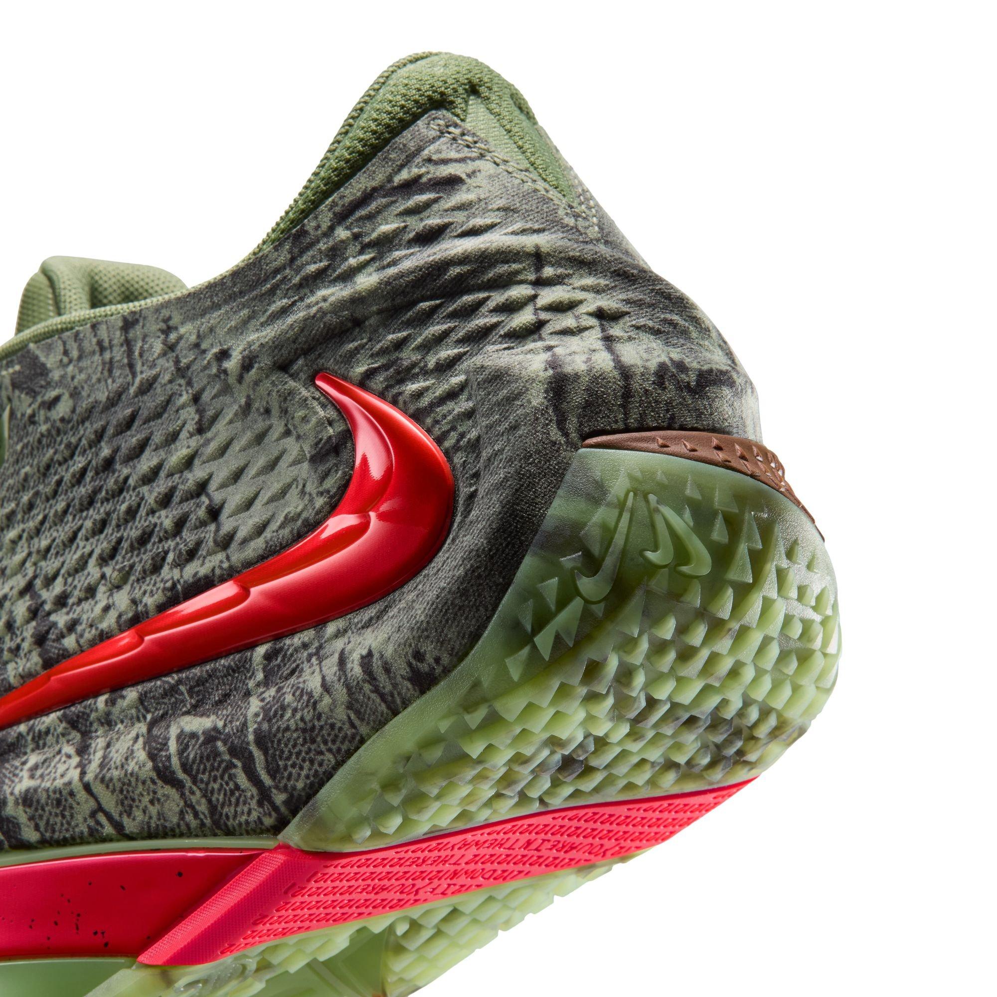 Nike Ja 4 "Halloween" Men's Basketball Shoe - OIL GREEN/BRIGHT CRIMSON/LT LEMON TWIST