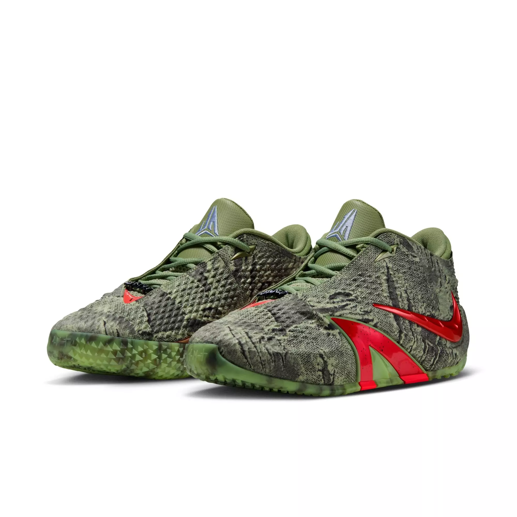 Nike Ja 4 "Halloween" Men's Basketball Shoe - OIL GREEN/BRIGHT CRIMSON/LT LEMON TWIST