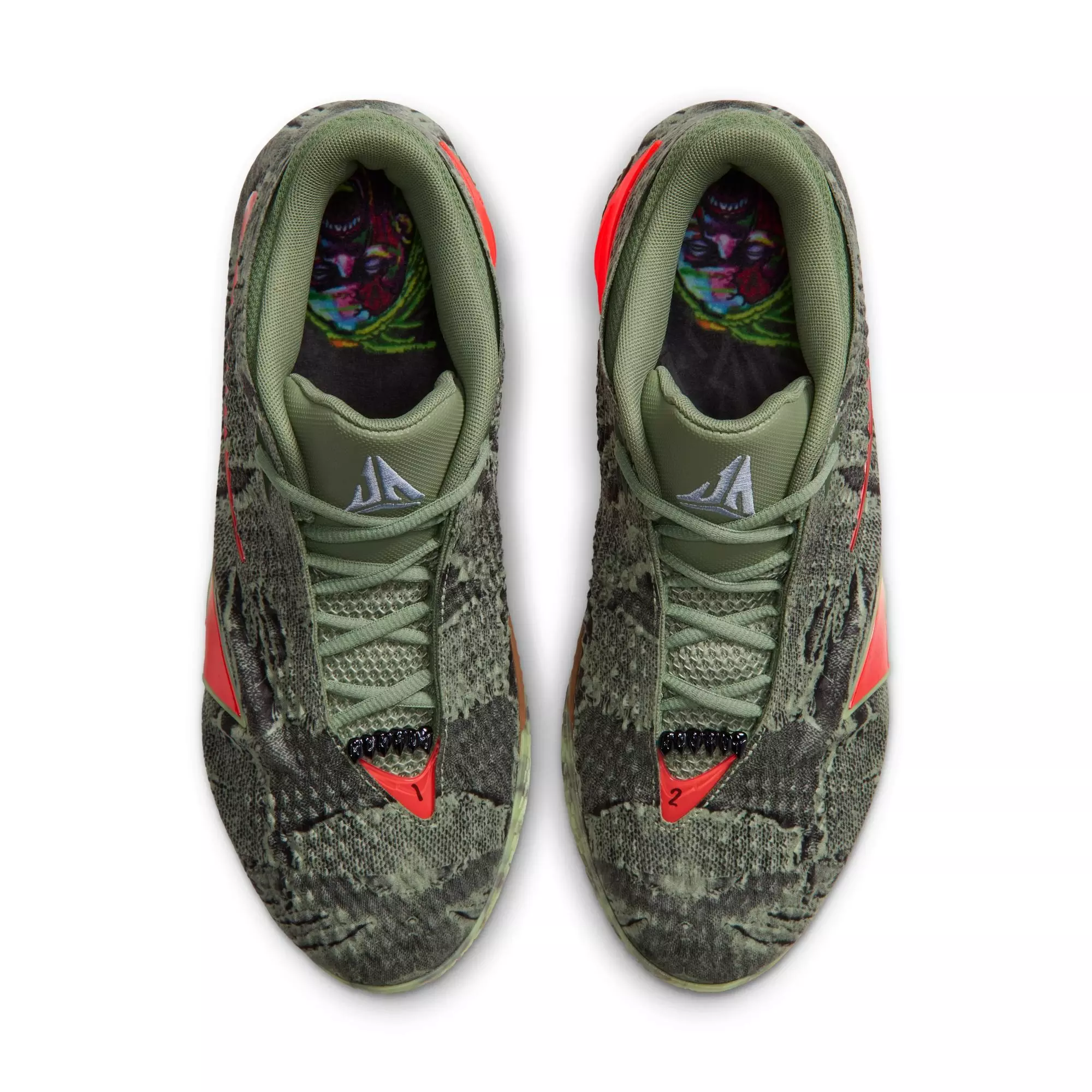 Nike Ja 4 "Halloween" Men's Basketball Shoe - OIL GREEN/BRIGHT CRIMSON/LT LEMON TWIST