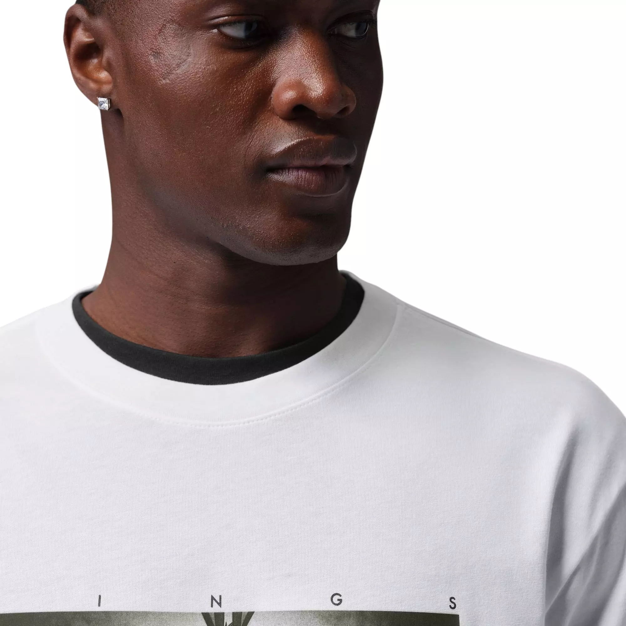 Jordan Brooklyn Wings "Space Jam" Men's Crew-Neck Tee - WHITE/BLACK