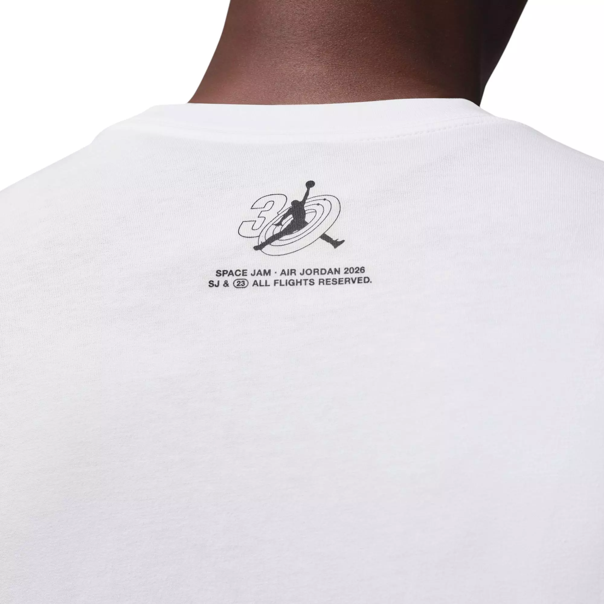 Jordan Brooklyn Wings "Space Jam" Men's Crew-Neck Tee - WHITE/BLACK