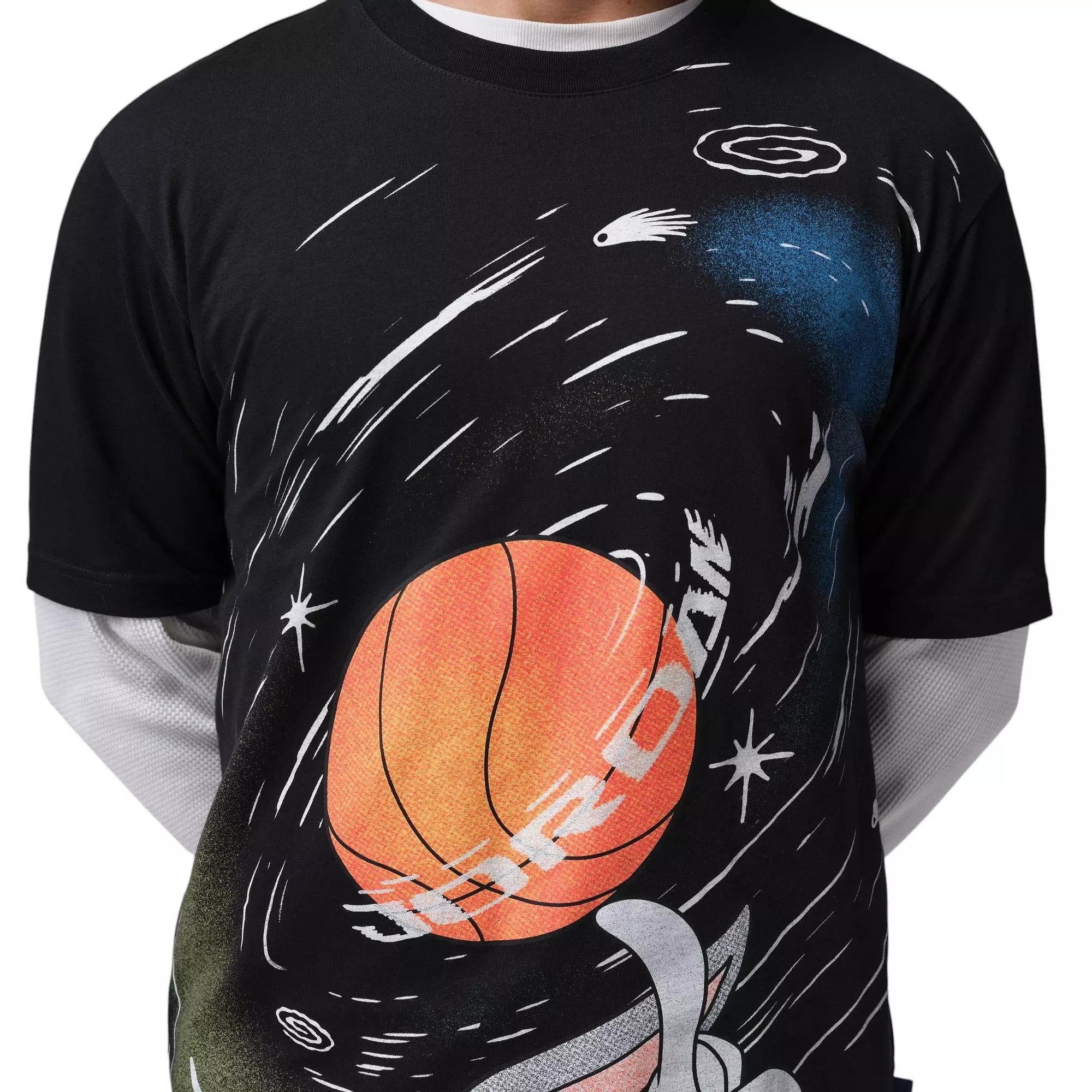 Jordan Brooklyn Bugs Bunny "Space Jam" Men's Crew-Neck Tee - BLACK