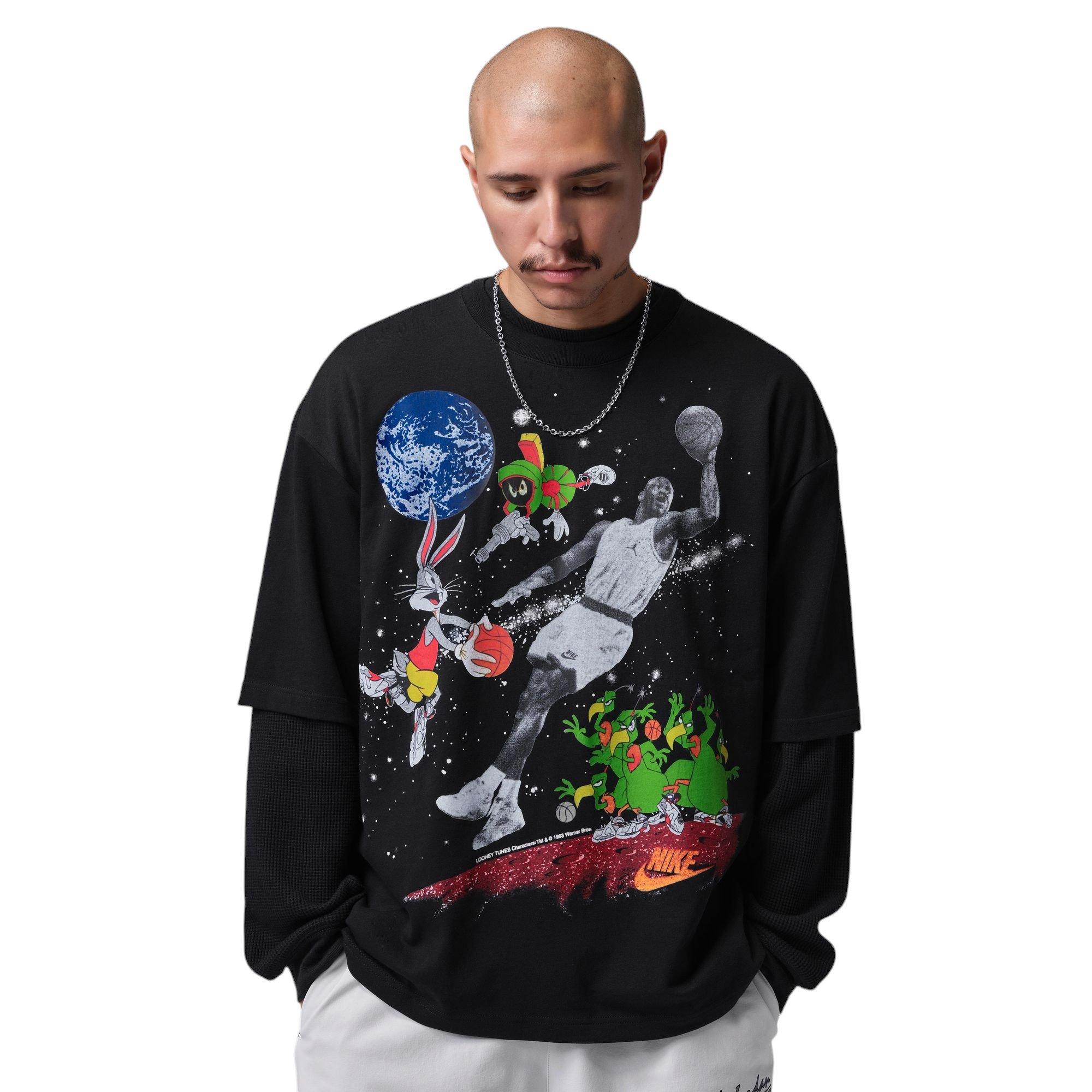 Jordan Flight Vault 1996 "Space Jam" Men's Crew-Neck Tee - BLACK