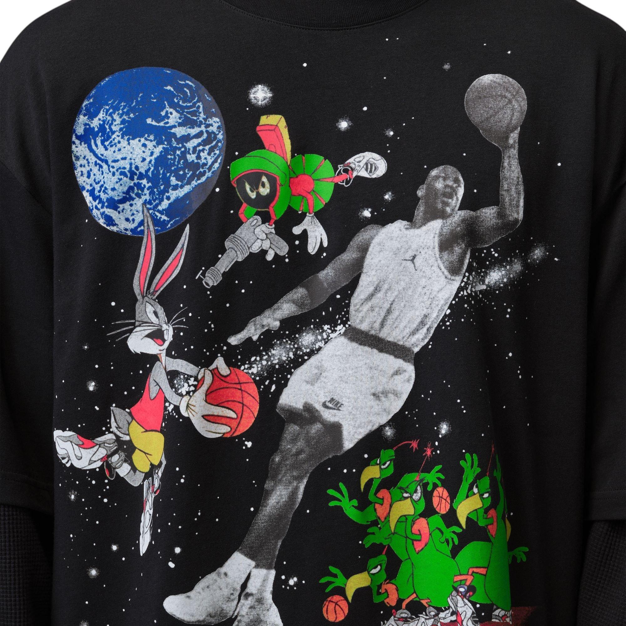 Jordan Flight Vault 1996 "Space Jam" Men's Crew-Neck Tee - BLACK