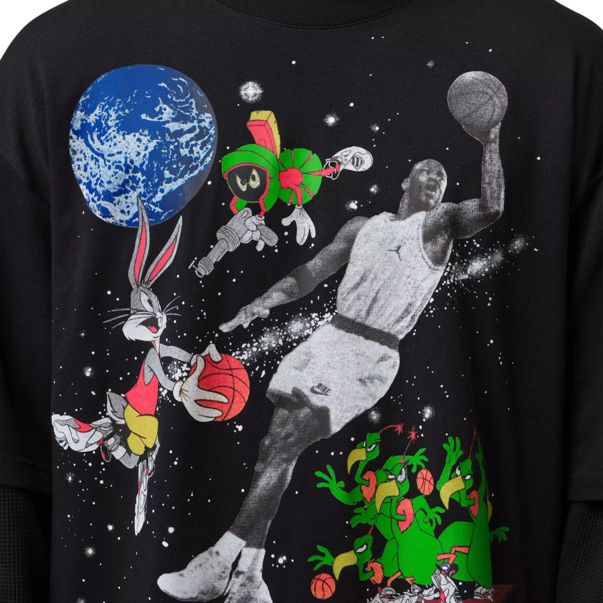 Jordan Flight Vault 1996 "Space Jam" Men's Crew-Neck Tee - BLACK