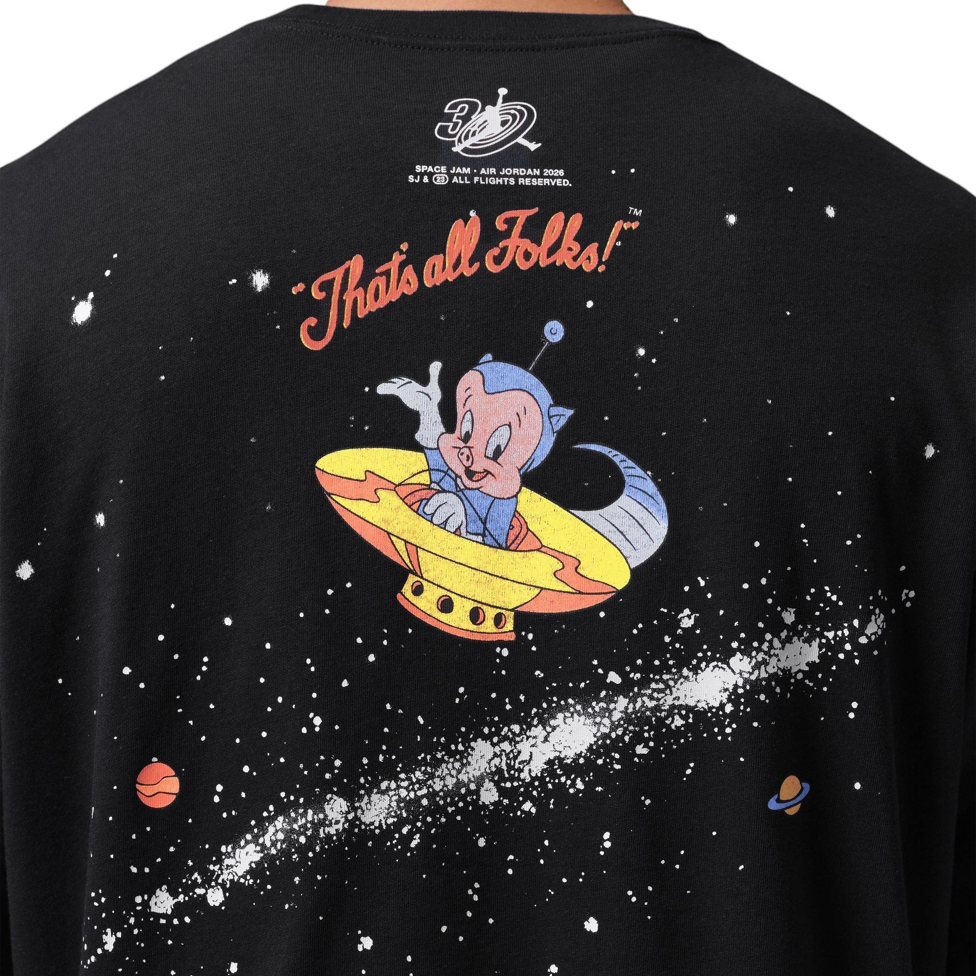 Jordan Flight Vault 1996 "Space Jam" Men's Crew-Neck Tee - BLACK