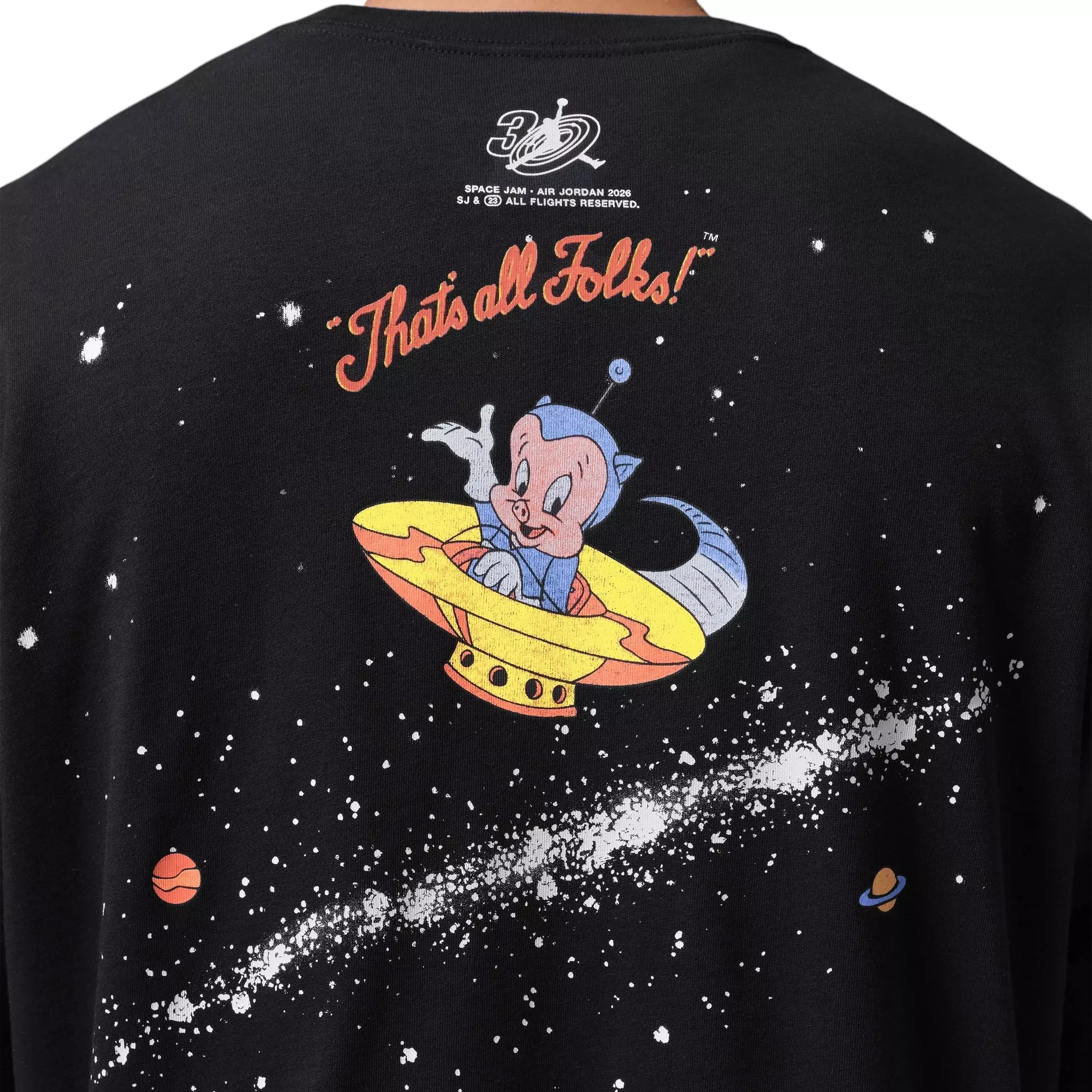 Jordan Flight Vault 1996 "Space Jam" Men's Crew-Neck Tee - BLACK
