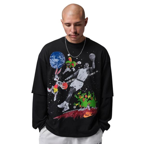 Jordan Flight Vault 1996 "Space Jam" Men's Crew-Neck Tee - BLACK