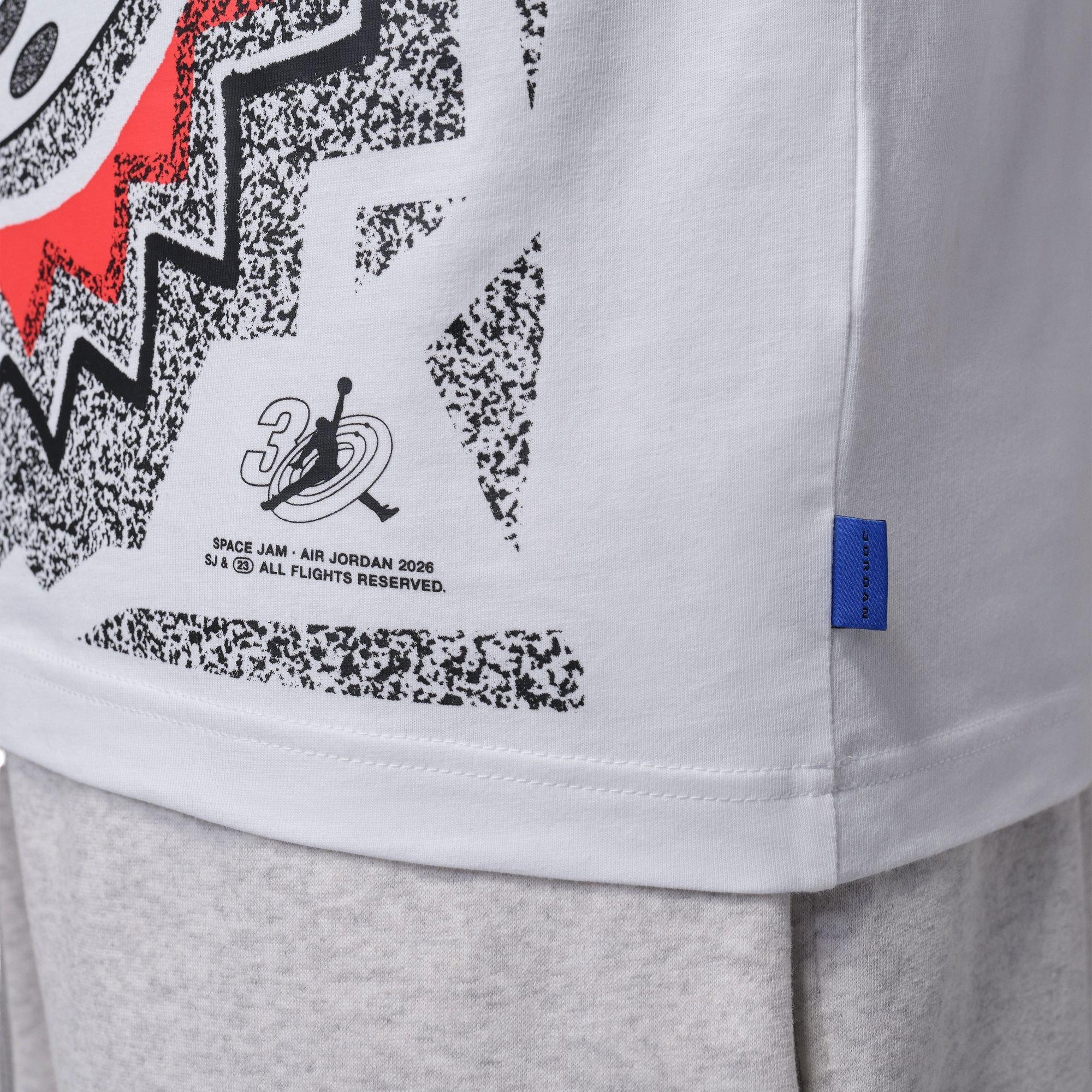 Jordan Brooklyn "Space Jam" Bugs Bunny Men's Crew-Neck Tee - WHITE