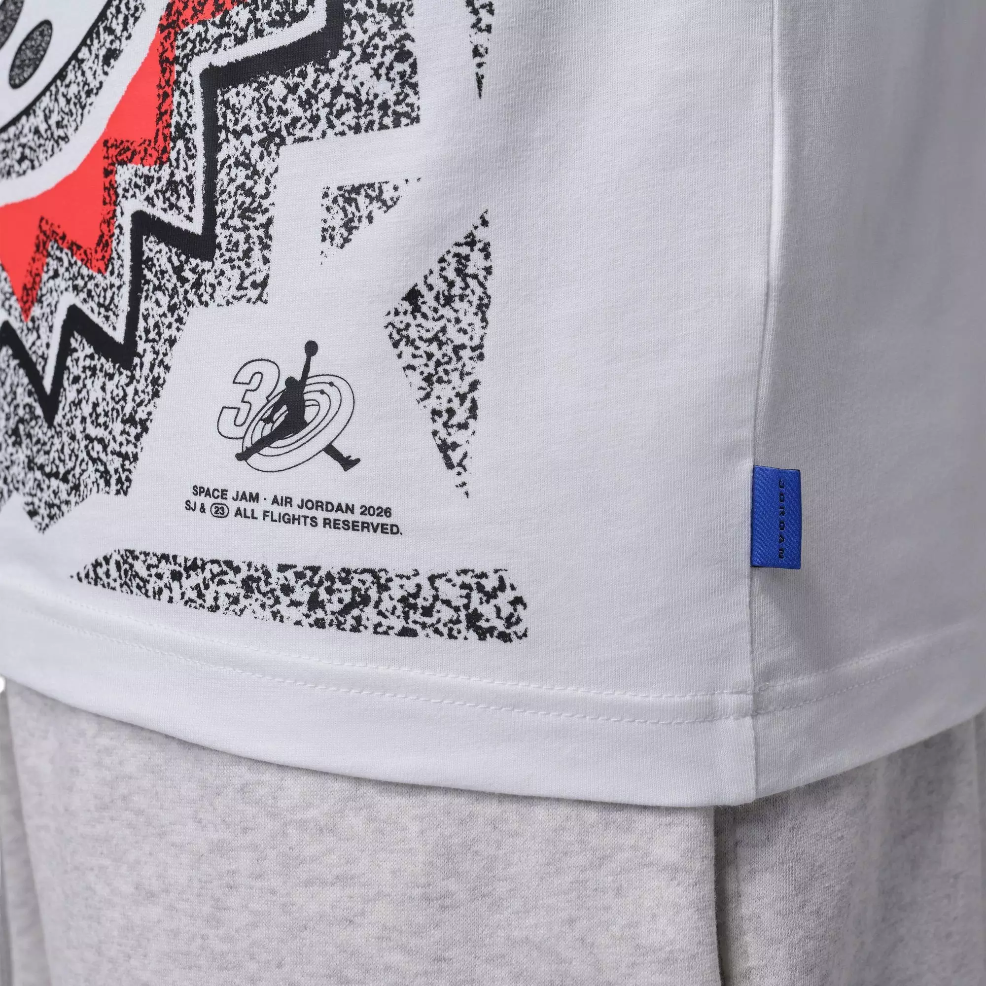 Jordan Brooklyn "Space Jam" Bugs Bunny Men's Crew-Neck Tee - WHITE