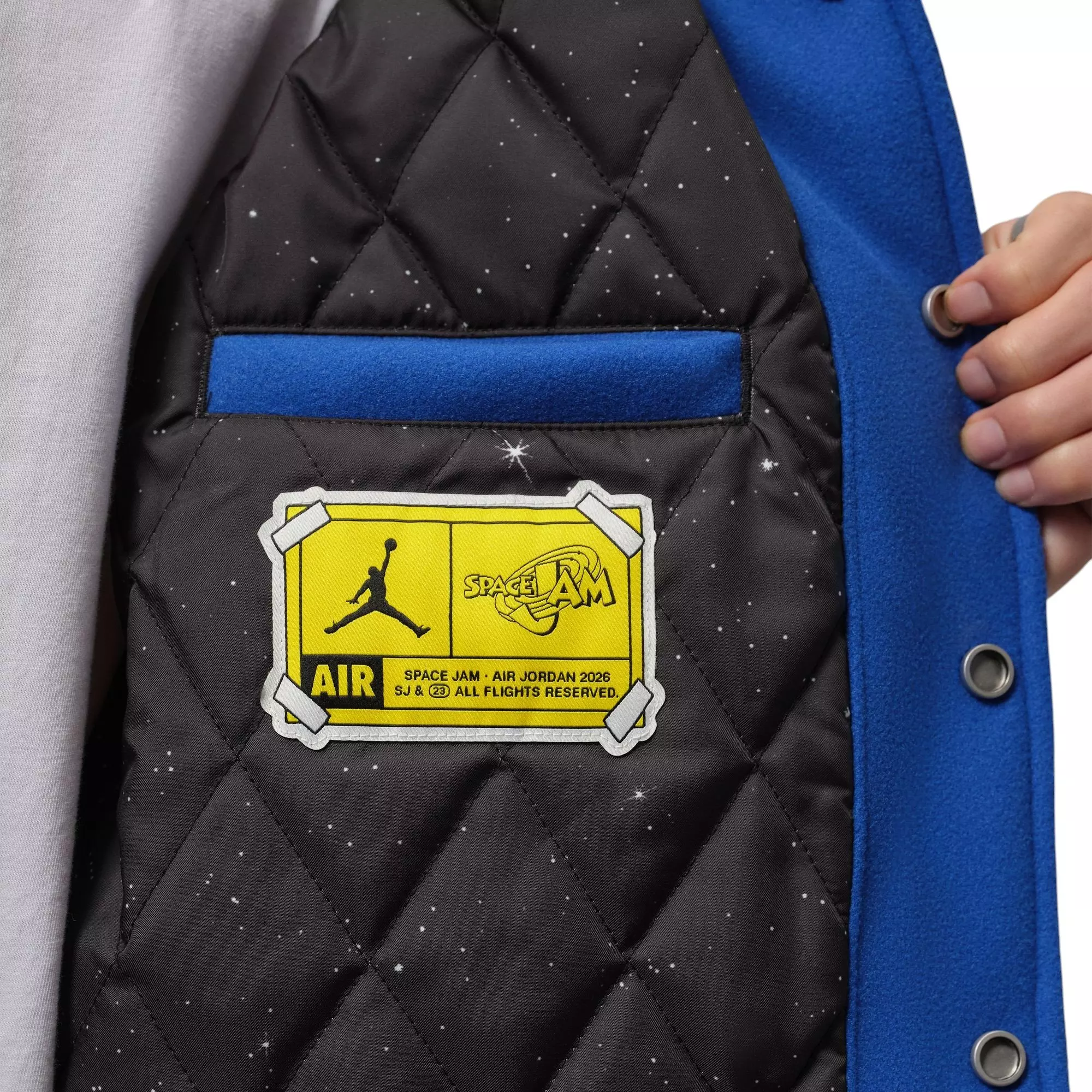 Jordan Flight Varsity "Space Jam" Men's Jacket - ROYAL/BLACK