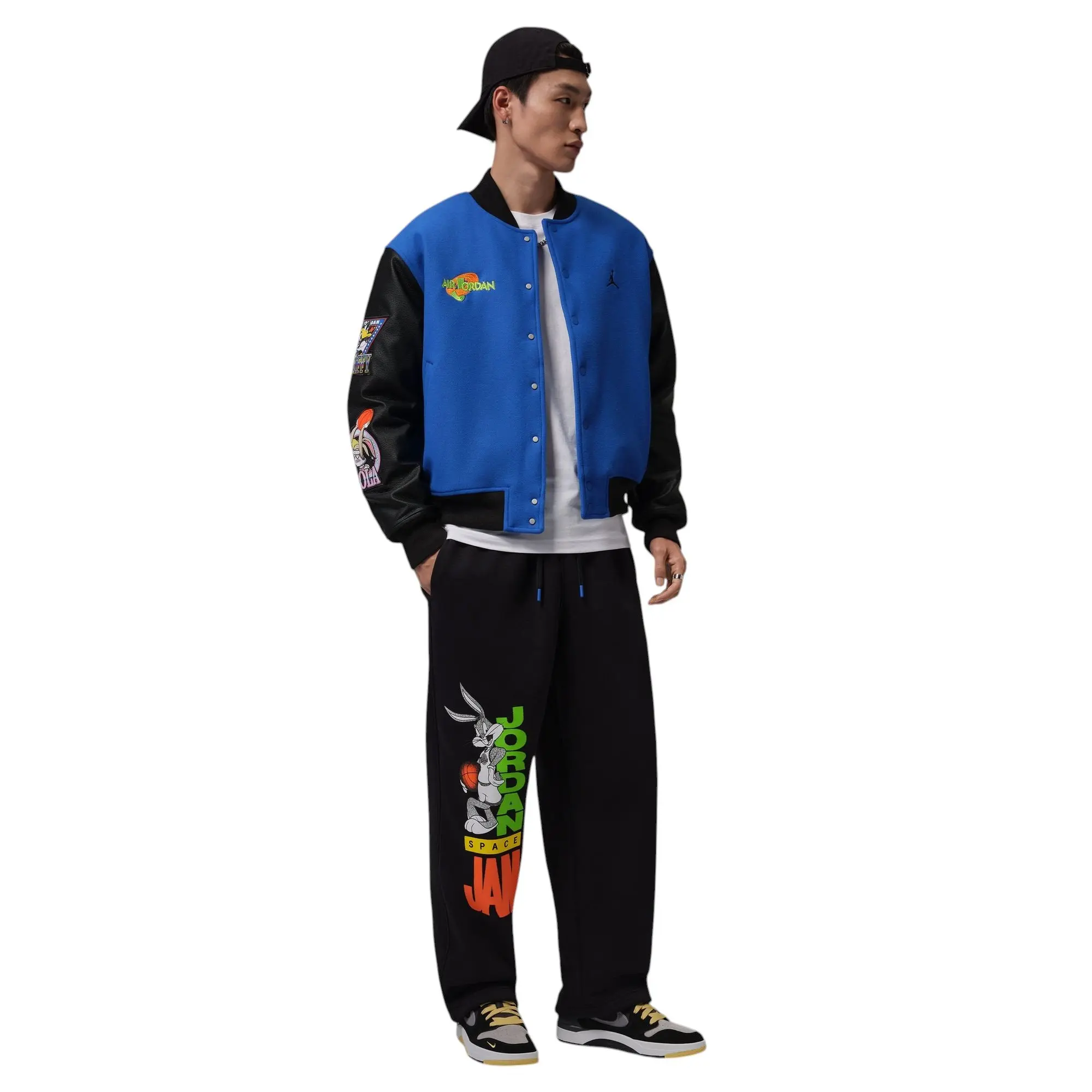 Jordan Flight Varsity "Space Jam" Men's Jacket - ROYAL/BLACK
