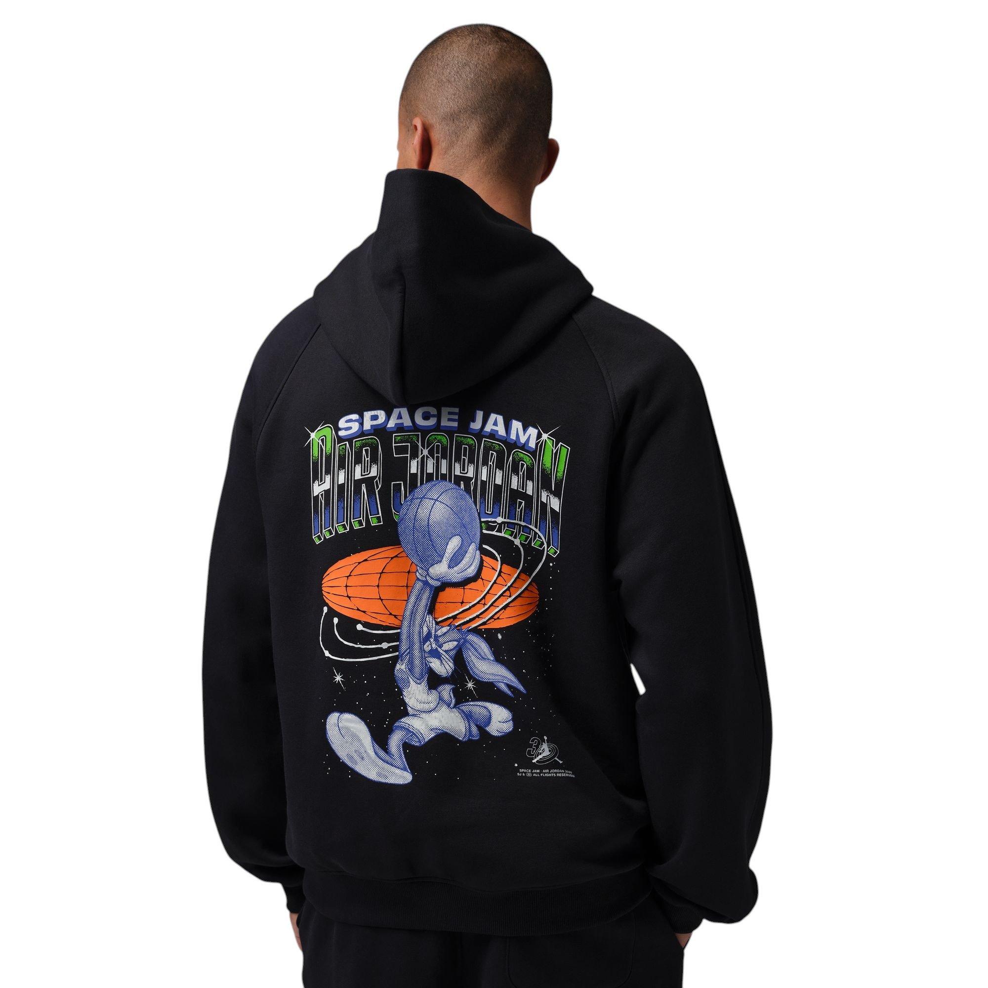 Jordan Brooklyn "Space Jam" Men's Fleece Pullover Hoodie - BLACK