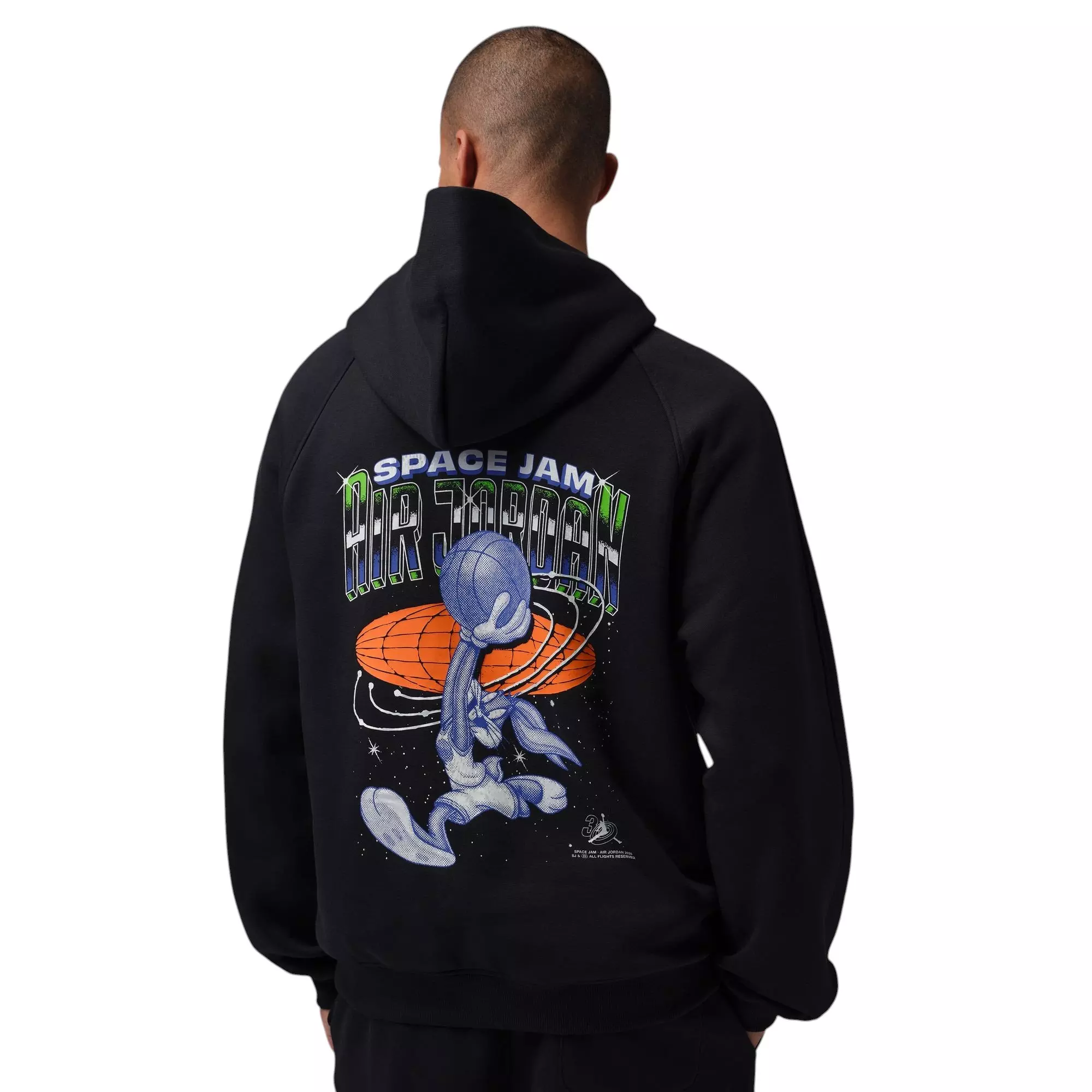 Jordan Brooklyn "Space Jam" Men's Fleece Pullover Hoodie - BLACK