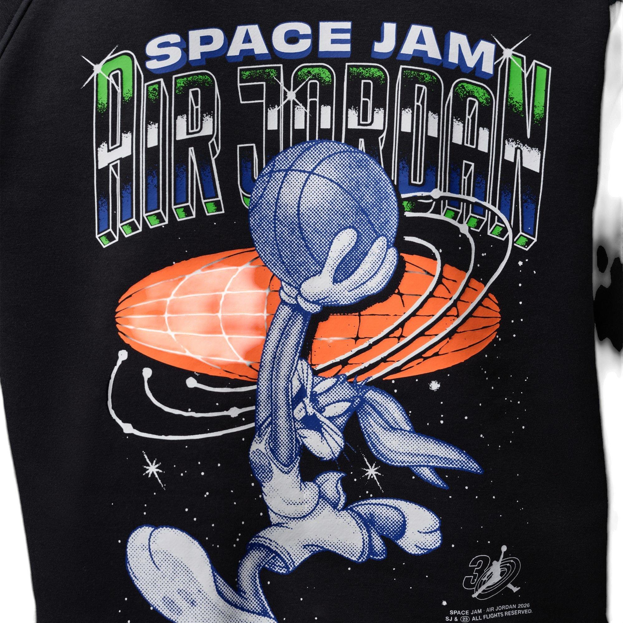 Jordan Brooklyn "Space Jam" Men's Fleece Pullover Hoodie - BLACK